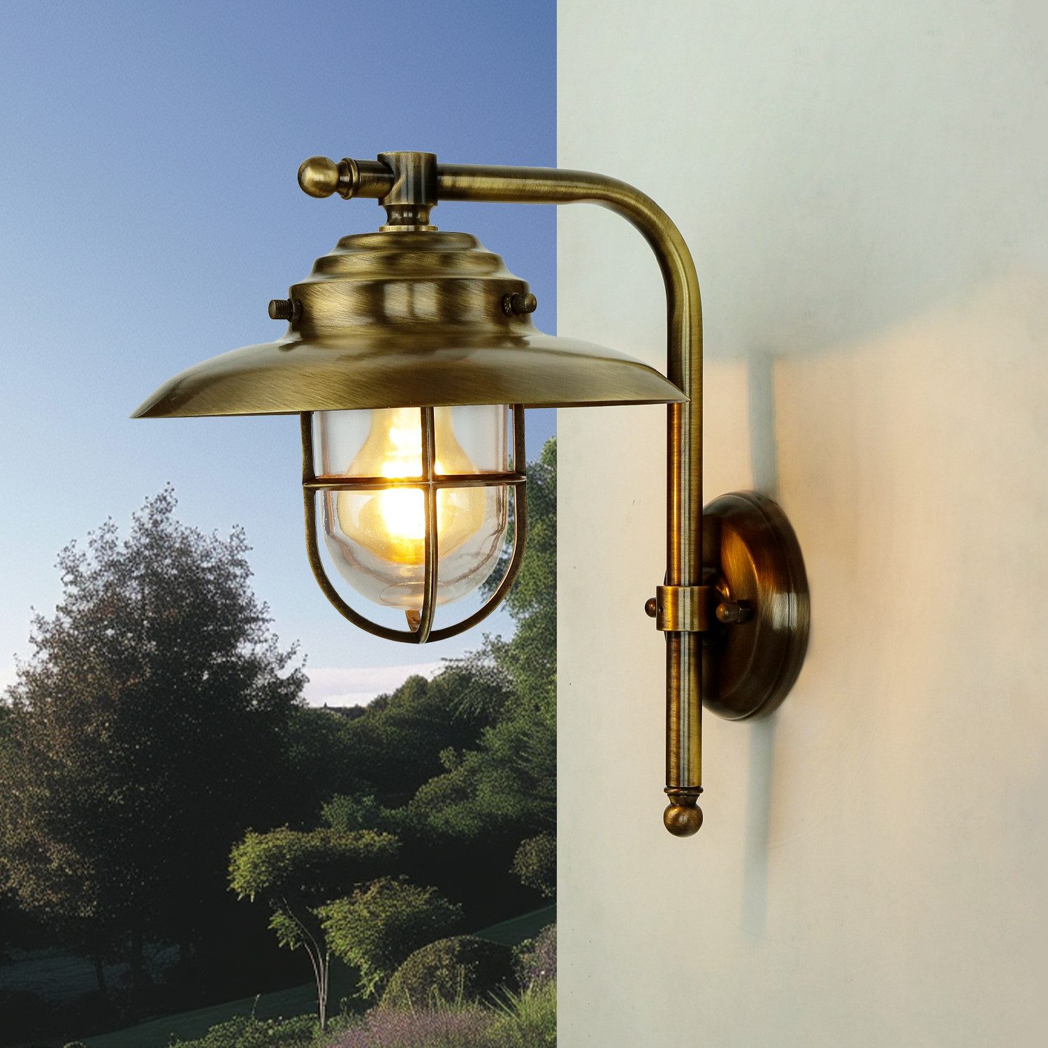 Licht-Erlebnisse Außen-Wandleuchte KAVALA, ohne Leuchtmittel, Wandlampe günstig online kaufen