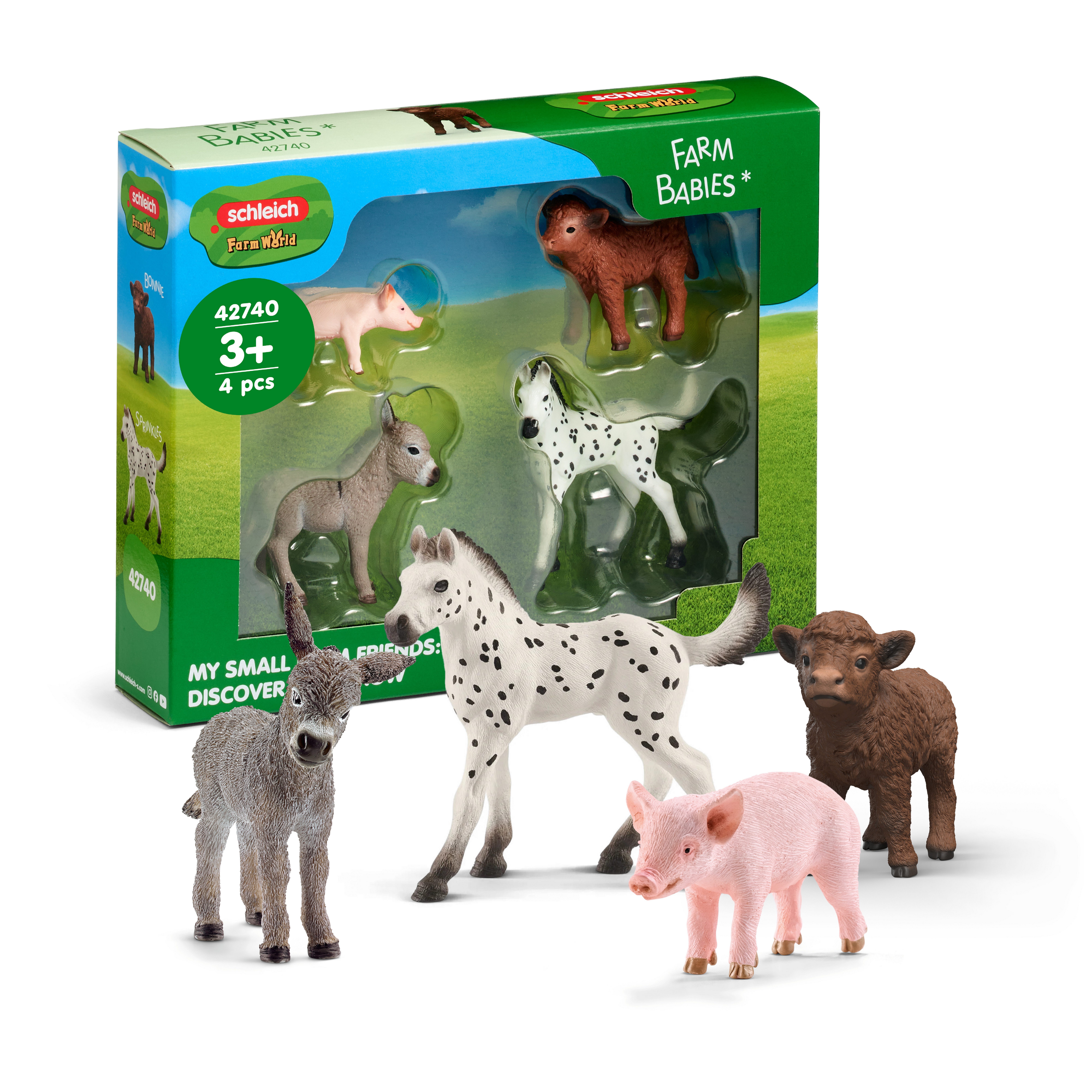 Schleich® Spielfigur FARM WORLD, Bauernhof Babys (42740), (4-tlg)