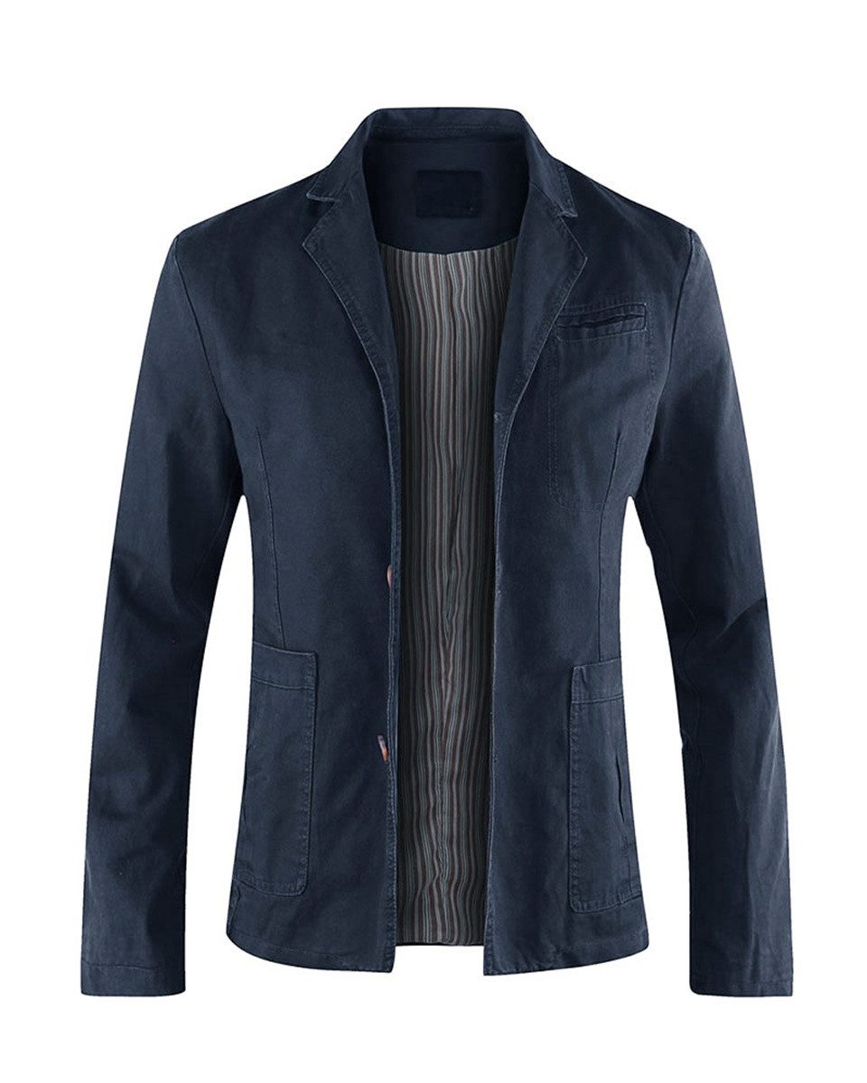 Allthemen Sakko Slim Fit Casual-Sakko im Used Look