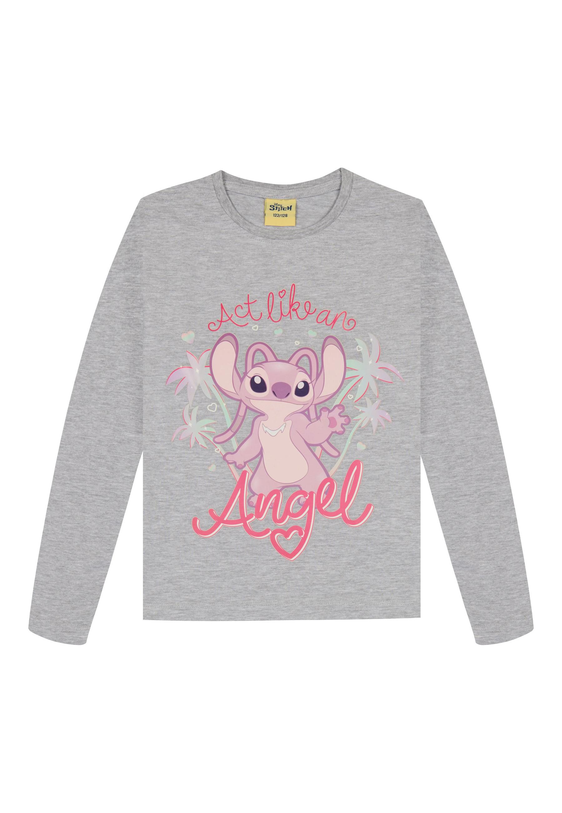 ONOMATO! Langarmshirt Stitch Kinder Mädchen T-Shirt Longsleeve Langarm-Shirt