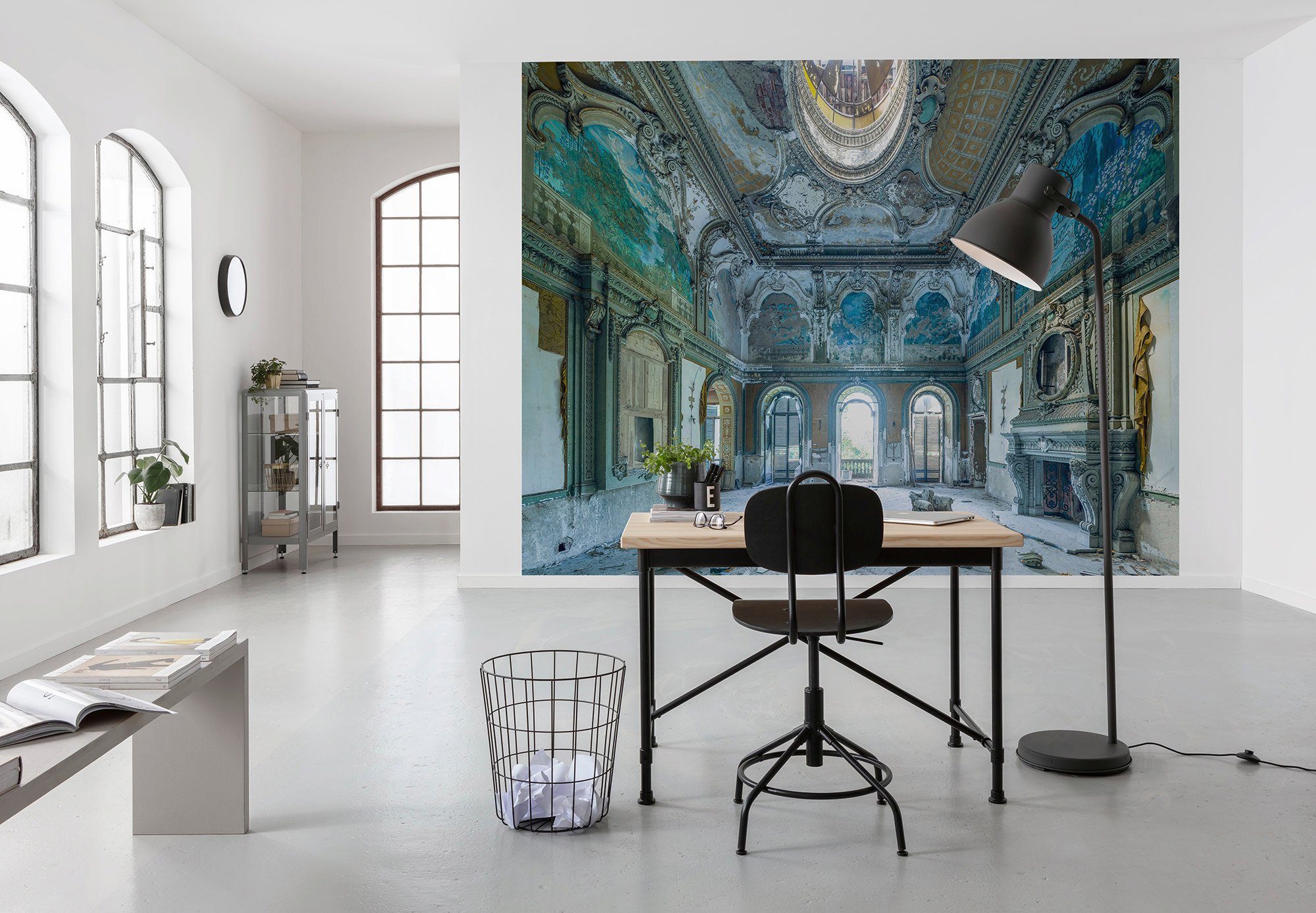 Komar Vliestapete »Palazzo blu«, glatt, bedruckt, Barock, Destroyed-Effekte, (7 St), lichtbeständig und wasserfest-HomeTrends