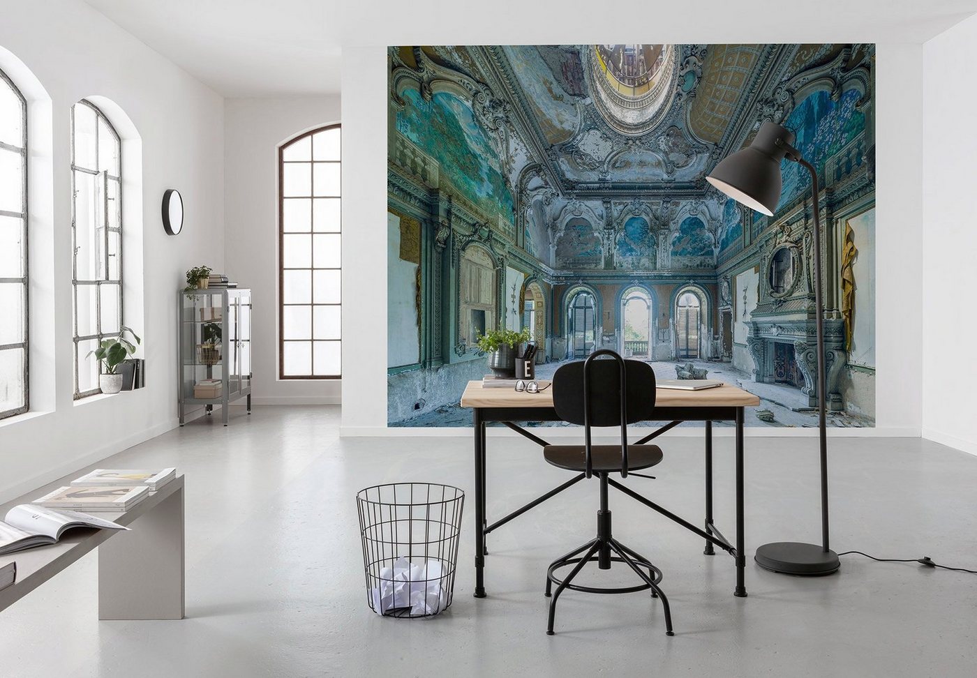 Komar Vliestapete »Palazzo blu«, glatt, bedruckt, Barock, Destroyed-Effekte, (7 St), lichtbeständig und wasserfest-HomeTrends