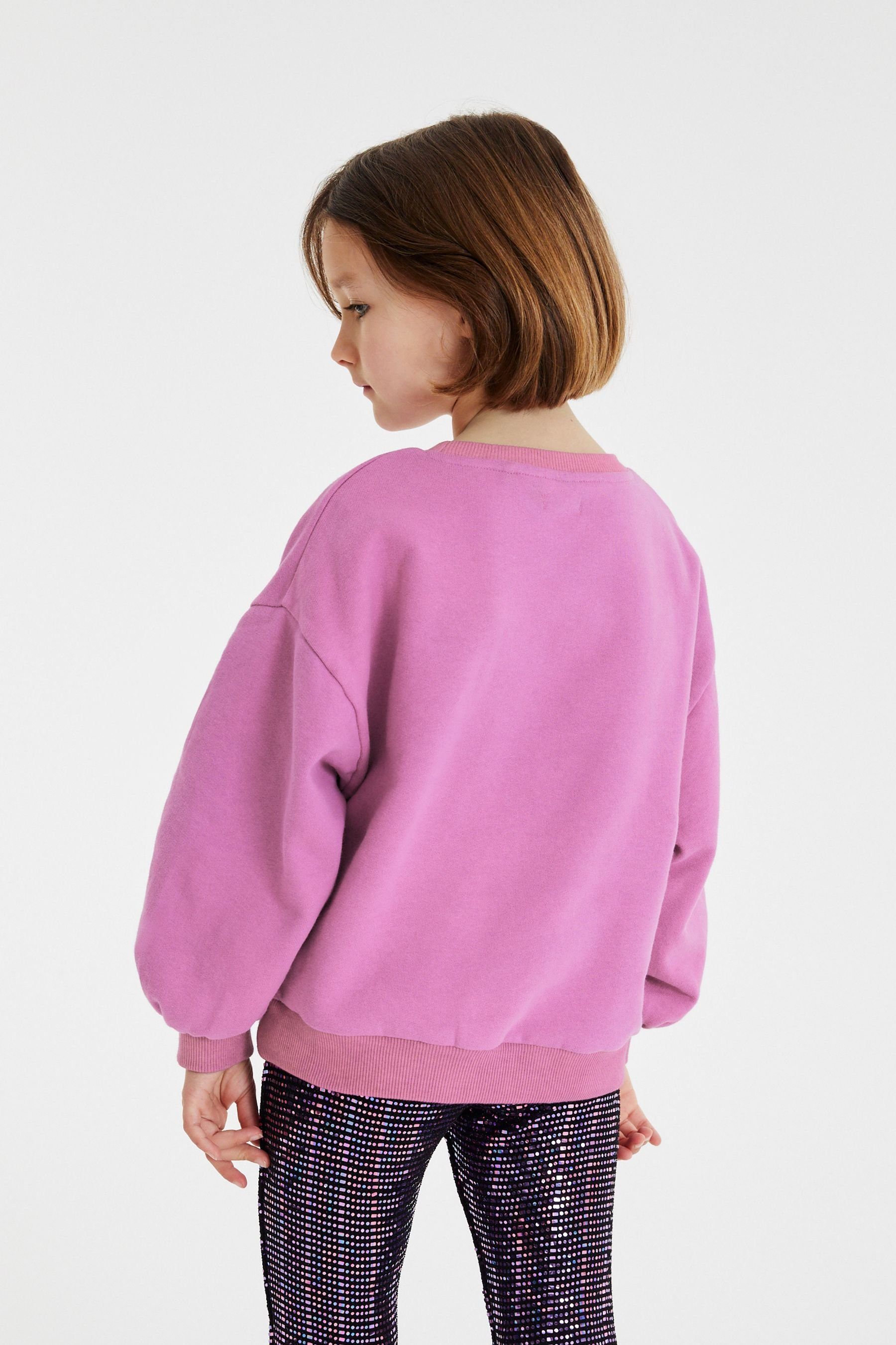 Sequin Pink Rundhalsausschnitt Sweatshirt Star Next Sweatshirt mit (1-tlg)