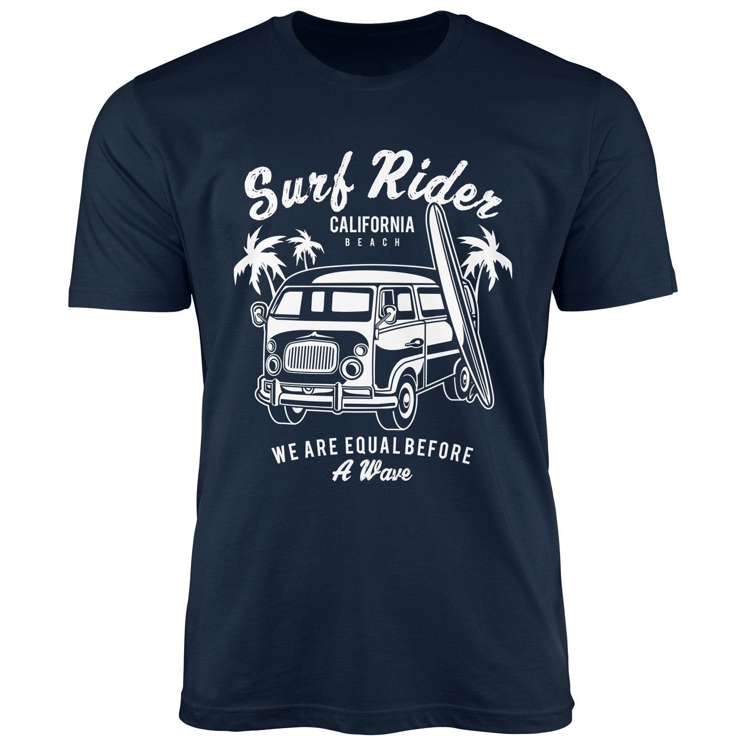 Neverless Print-Shirt Herren T-Shirt Bus Surfing günstig online kaufen