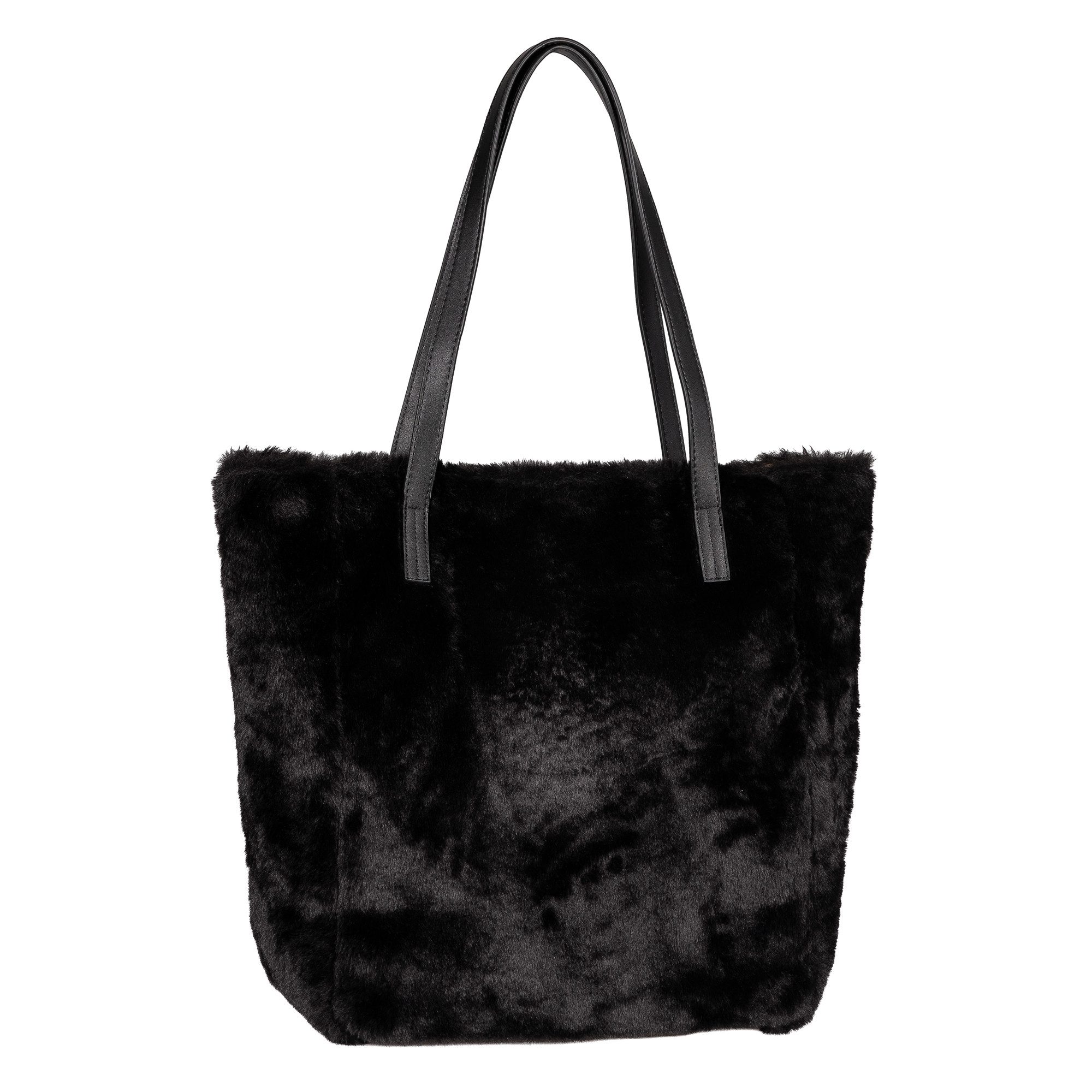 TOM TAILOR Denim Shopper Arona Cosy, Damen Schultertasche, im Fellimitat-Look