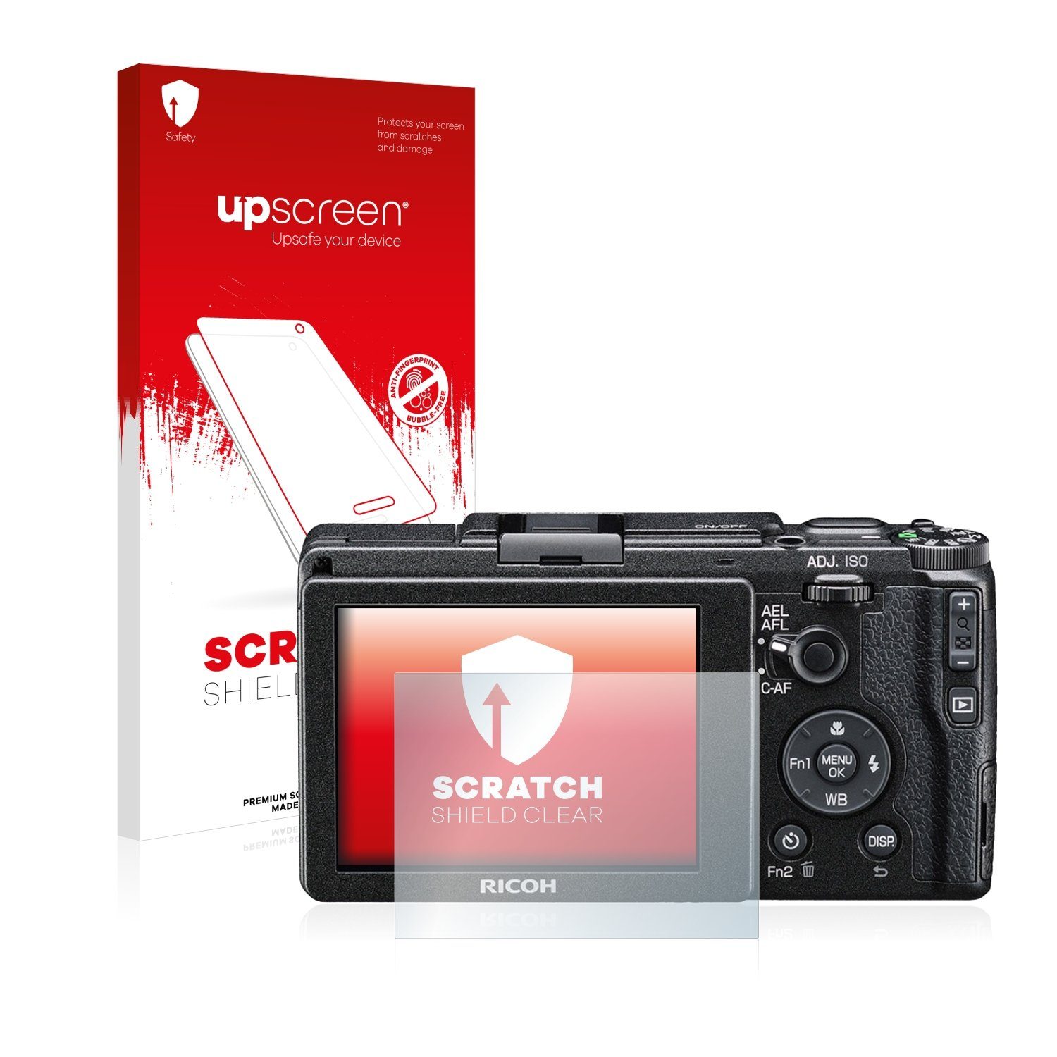 upscreen Displayschutzfolie Schutzfolie für Ricoh GR II 2015, Displayschutz Schutz Folie Klar Transparent