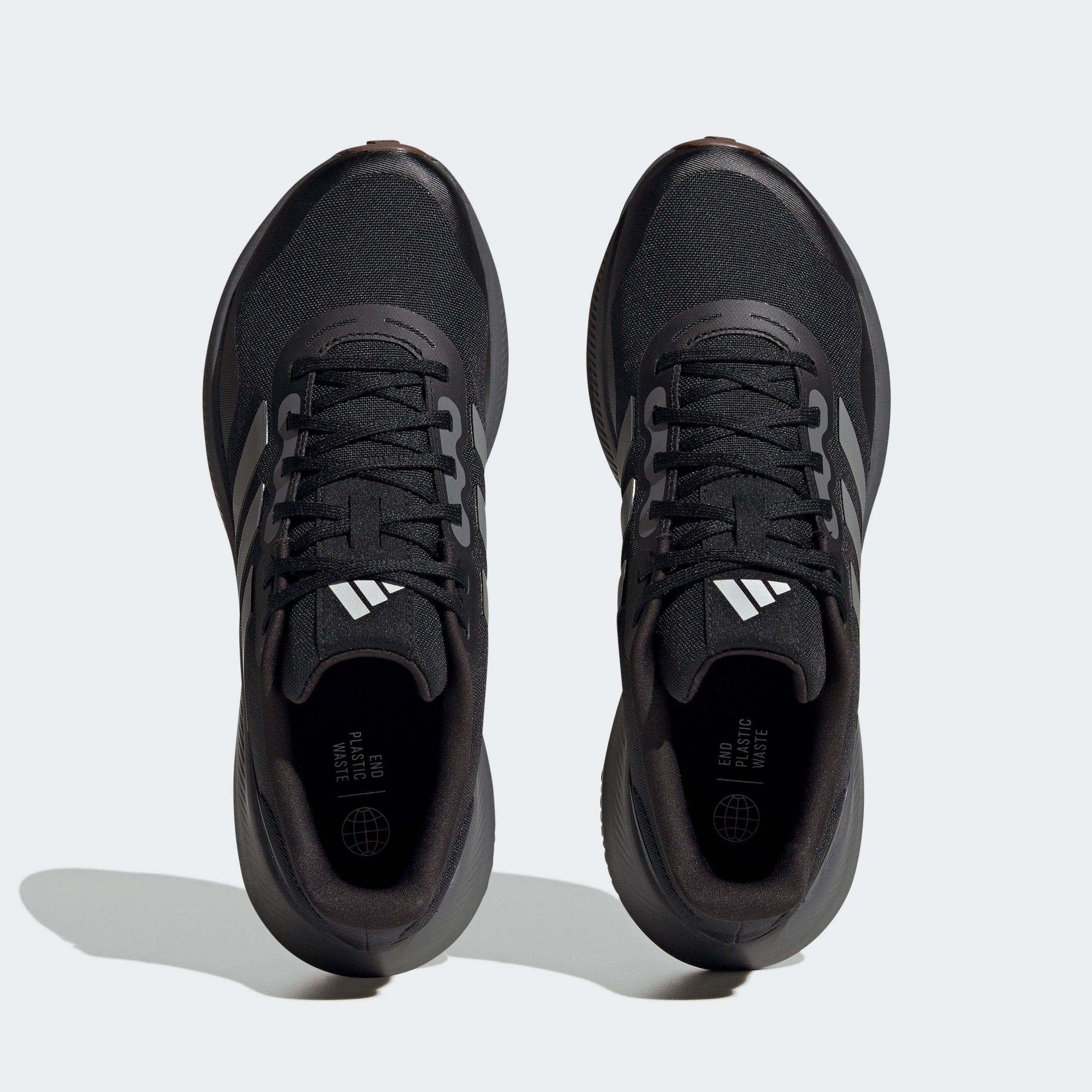 adidas Performance RUNFALCON 3 Core Carbon / Three Laufschuh TR / Black Grey