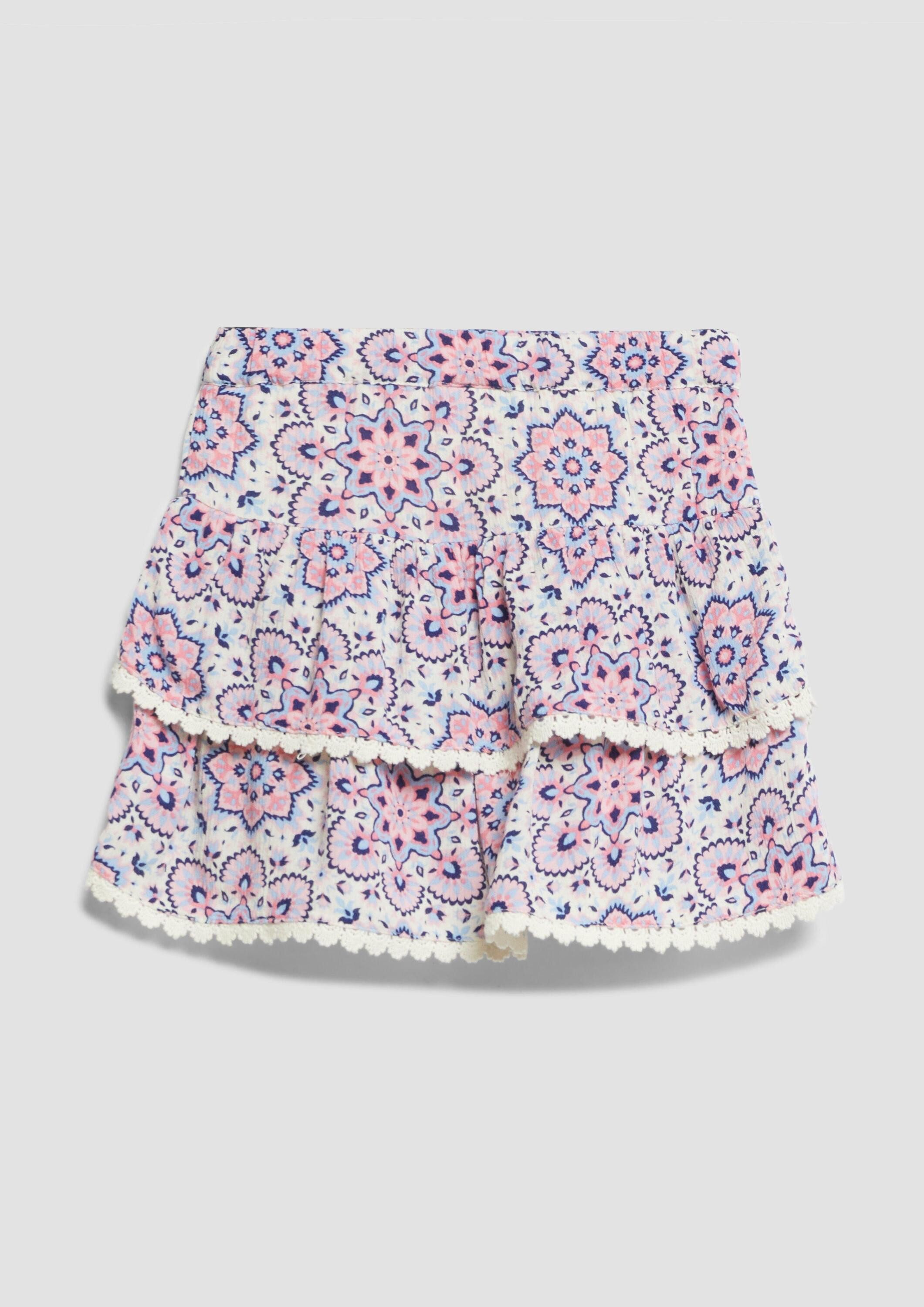 s.Oliver Minirock Rock Rock aus Crinkle-Viskose mit integrierter Shorts