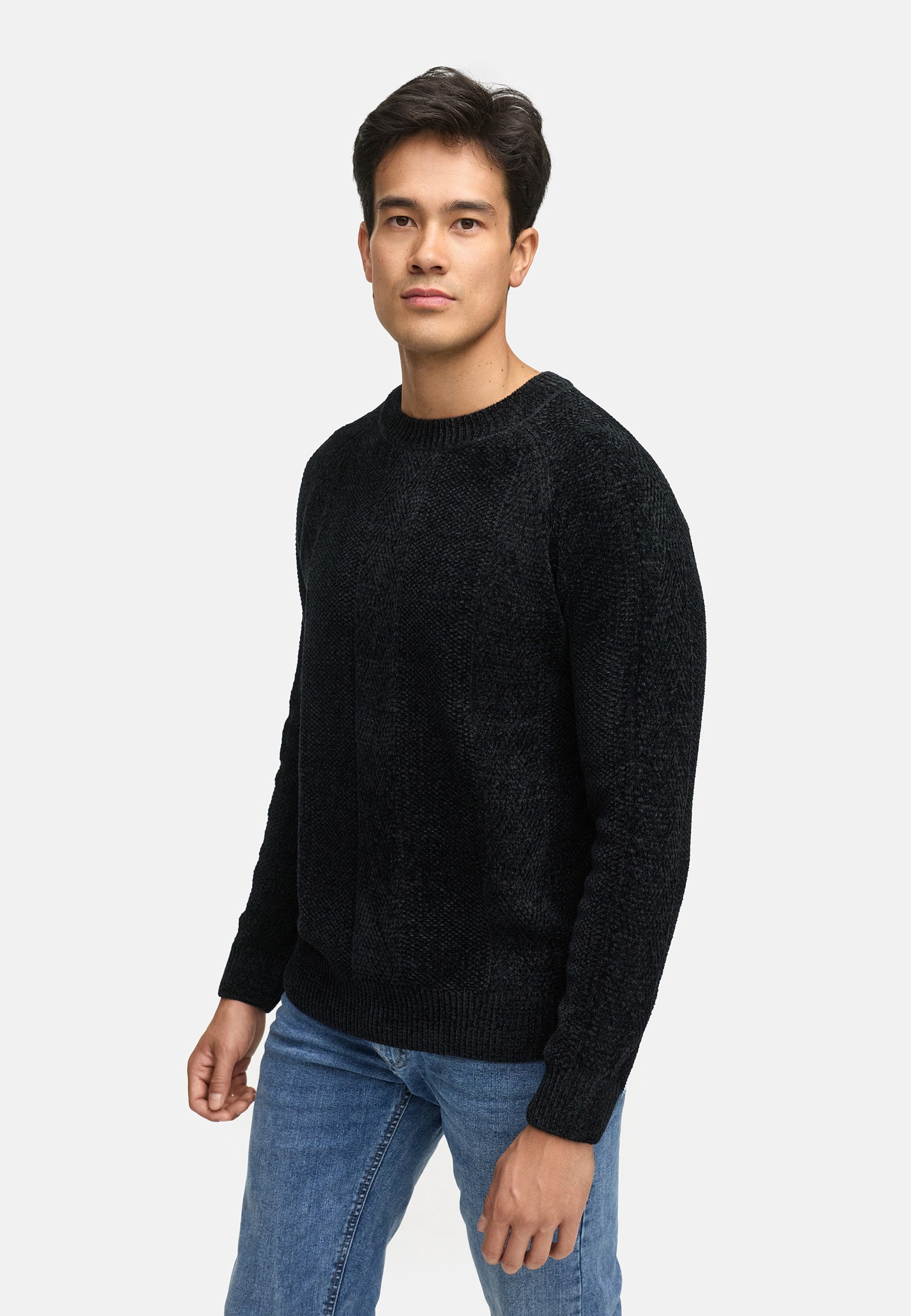 Indicode Strickpullover Herren INOlio Pullover Herrenpullover Herren Pullover mit Rundhalsausschnitt und Strickstruktur