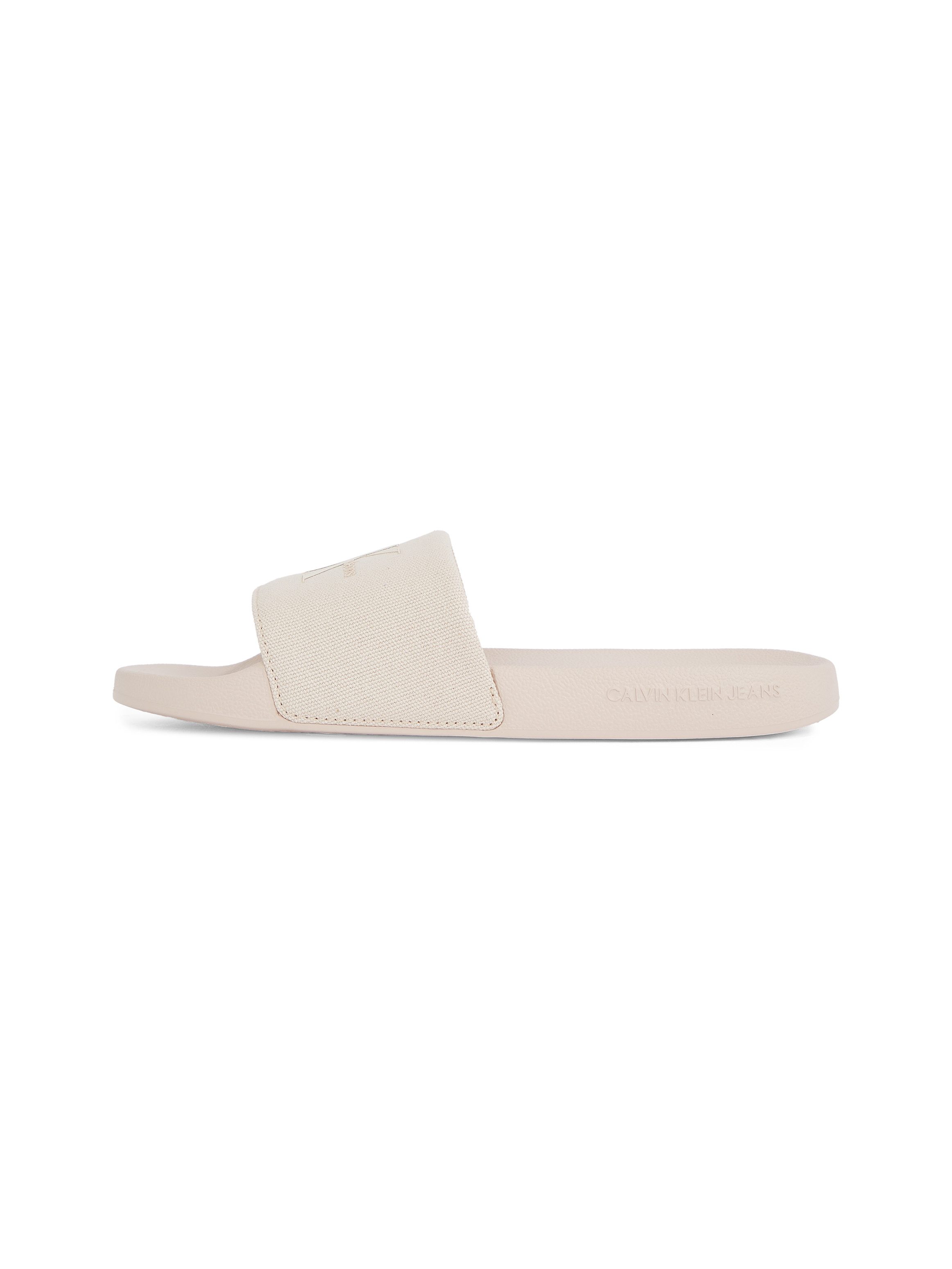 Calvin Klein Jeans SLIDE MONOGRAM WMNS Pantolette, Poolslides, Schlappen, Sommerpantolette, Strandschuh zum Schlupfen