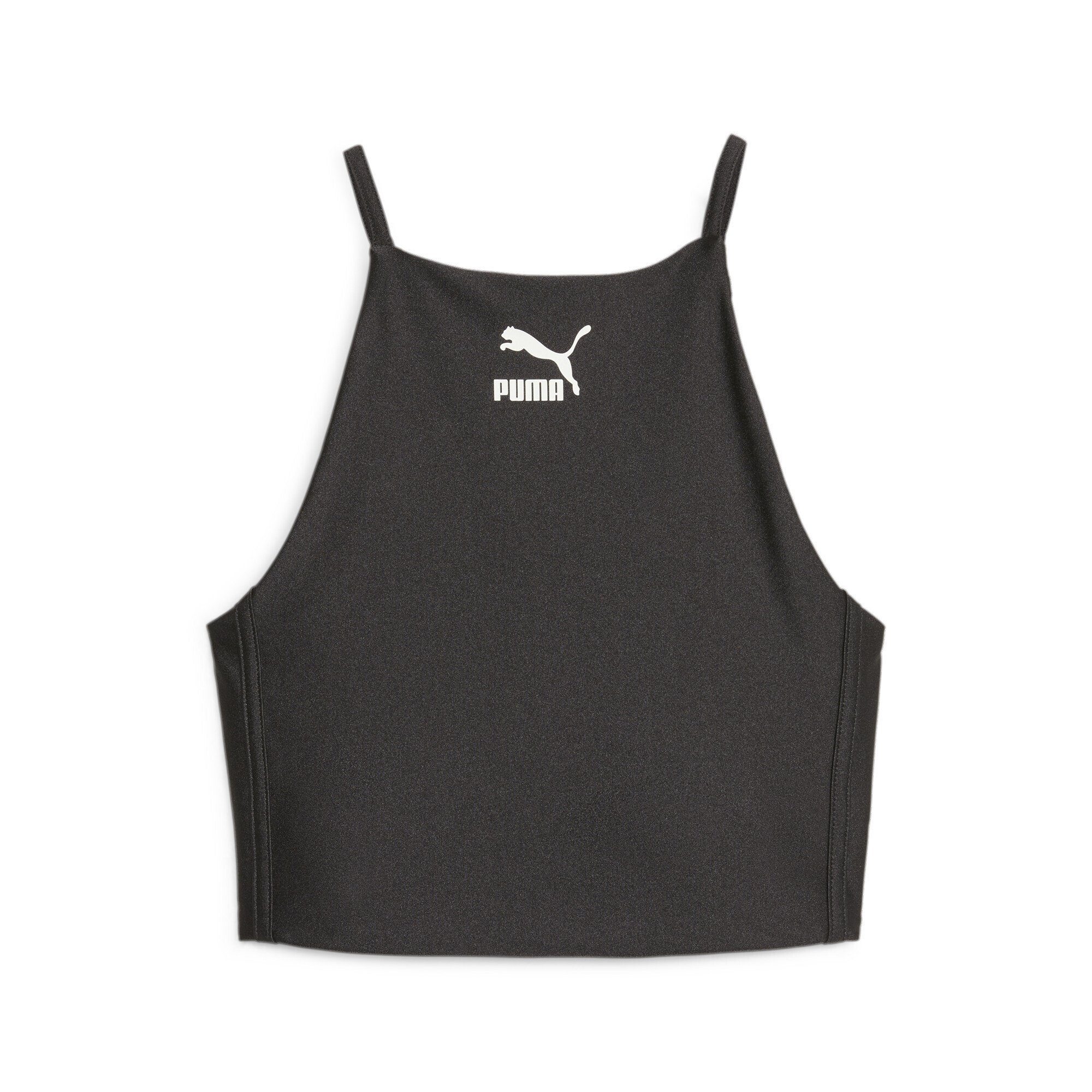 Shiny PUMA T-Shirt T7 Top Crop Damen Black