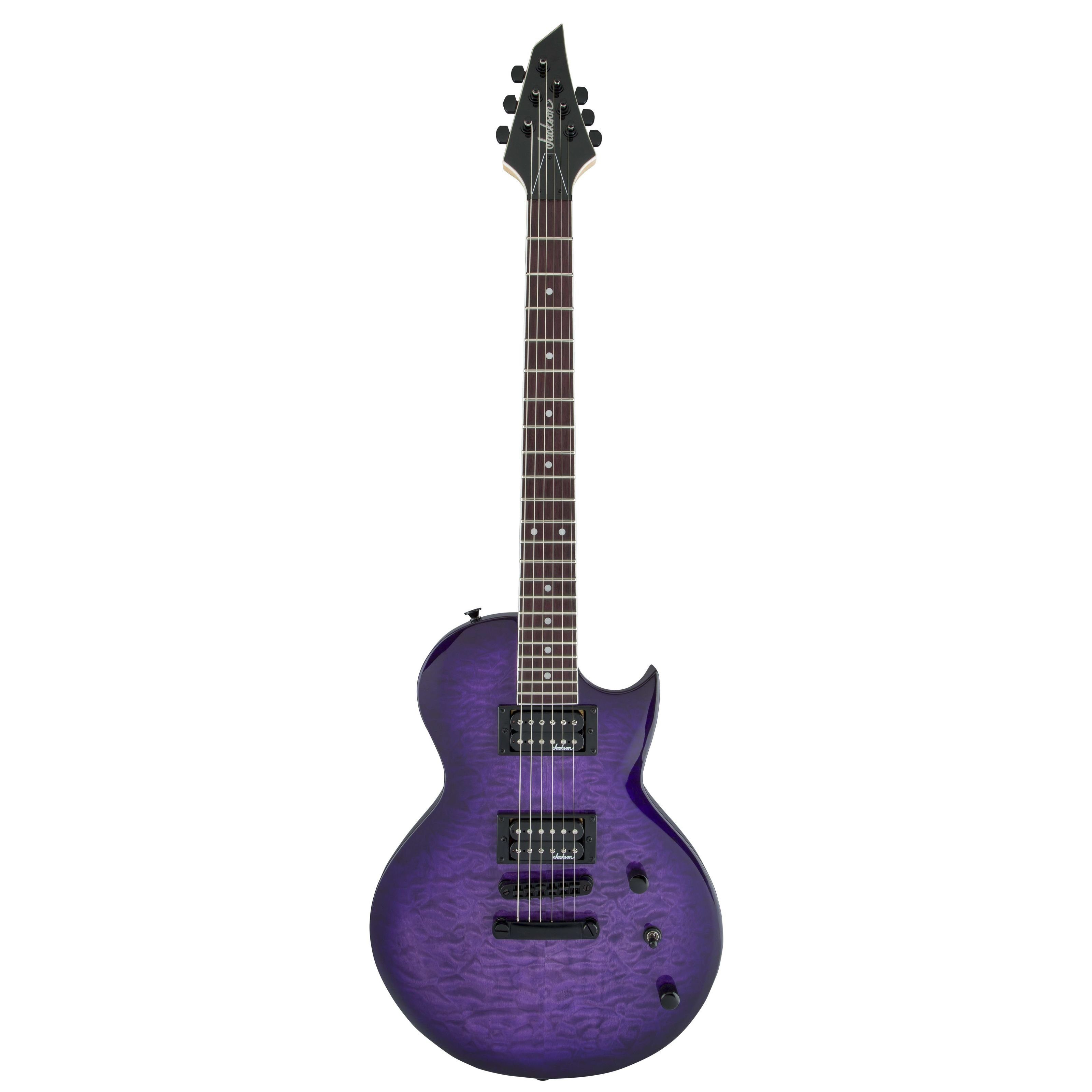 Jackson E-Gitarre, E-Gitarren, Single Cut Modelle, JS22Q Monarkh SC Transparent Purple Burst - Single Cut E-Gitarre