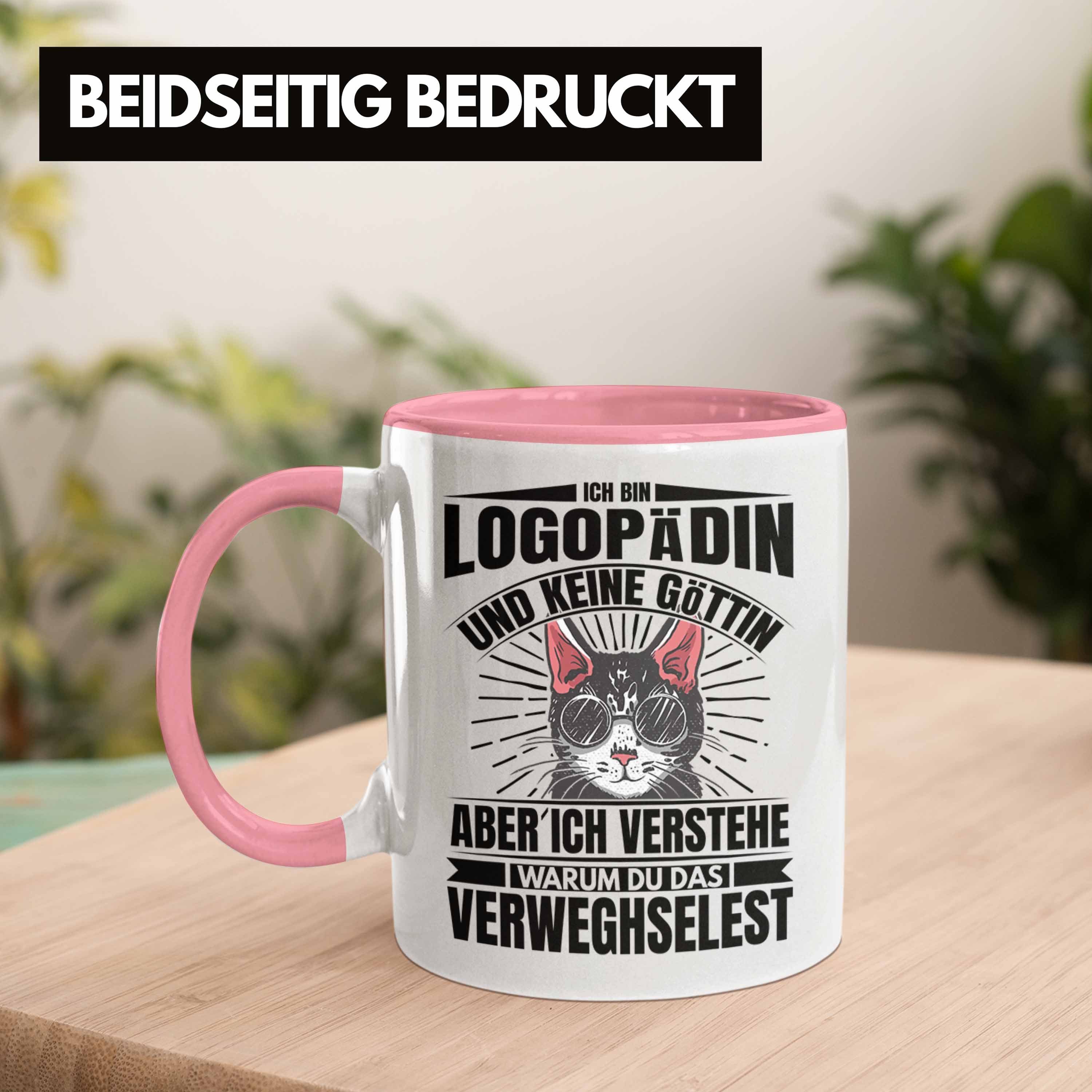 Tasse Lustiger Trendation Trendation Spruch - Geschenk Tasse Logopädie Rosa Logopädin