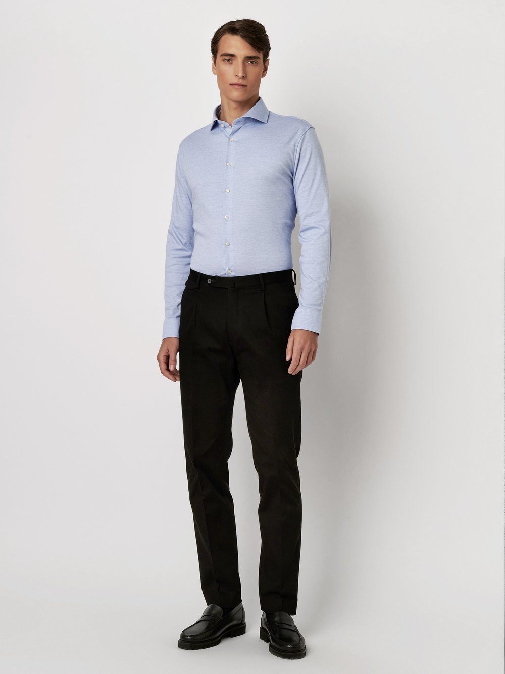 DESOTO Langarmhemd Jerseyhemd Essential Hai langarm Flexibler Stretch