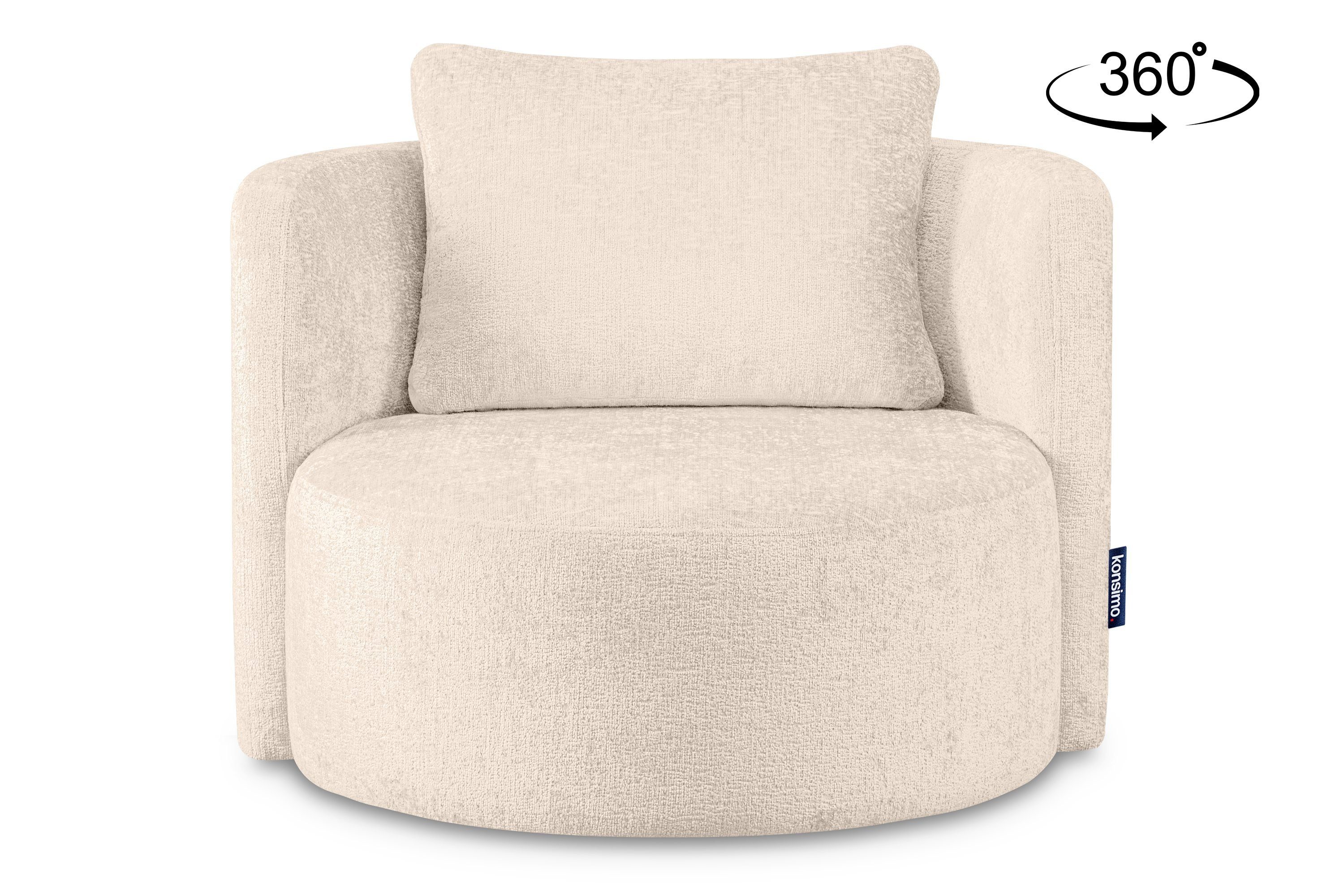 KONSIMO® Drehsessel Loungesessel RAGGI, mit 360° günstig online kaufen