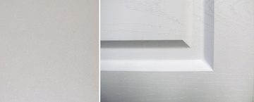 Feldmann-Wohnen Winkelküche Elbing, 372,2cm grau matt/weiß + light grey stone L-Form 15-teilig