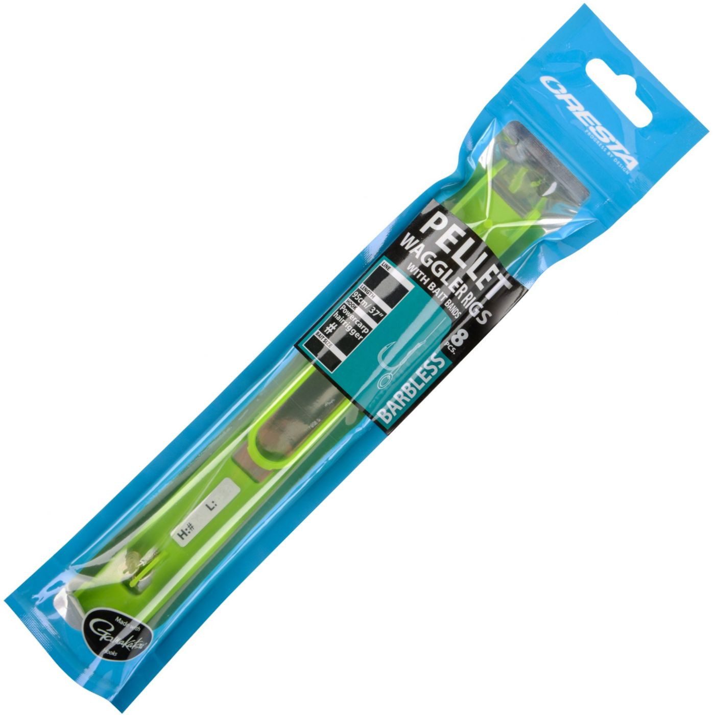 Stipphaken Cresta Waggler Rigs 95cm - 8 gebundene Angelhaken