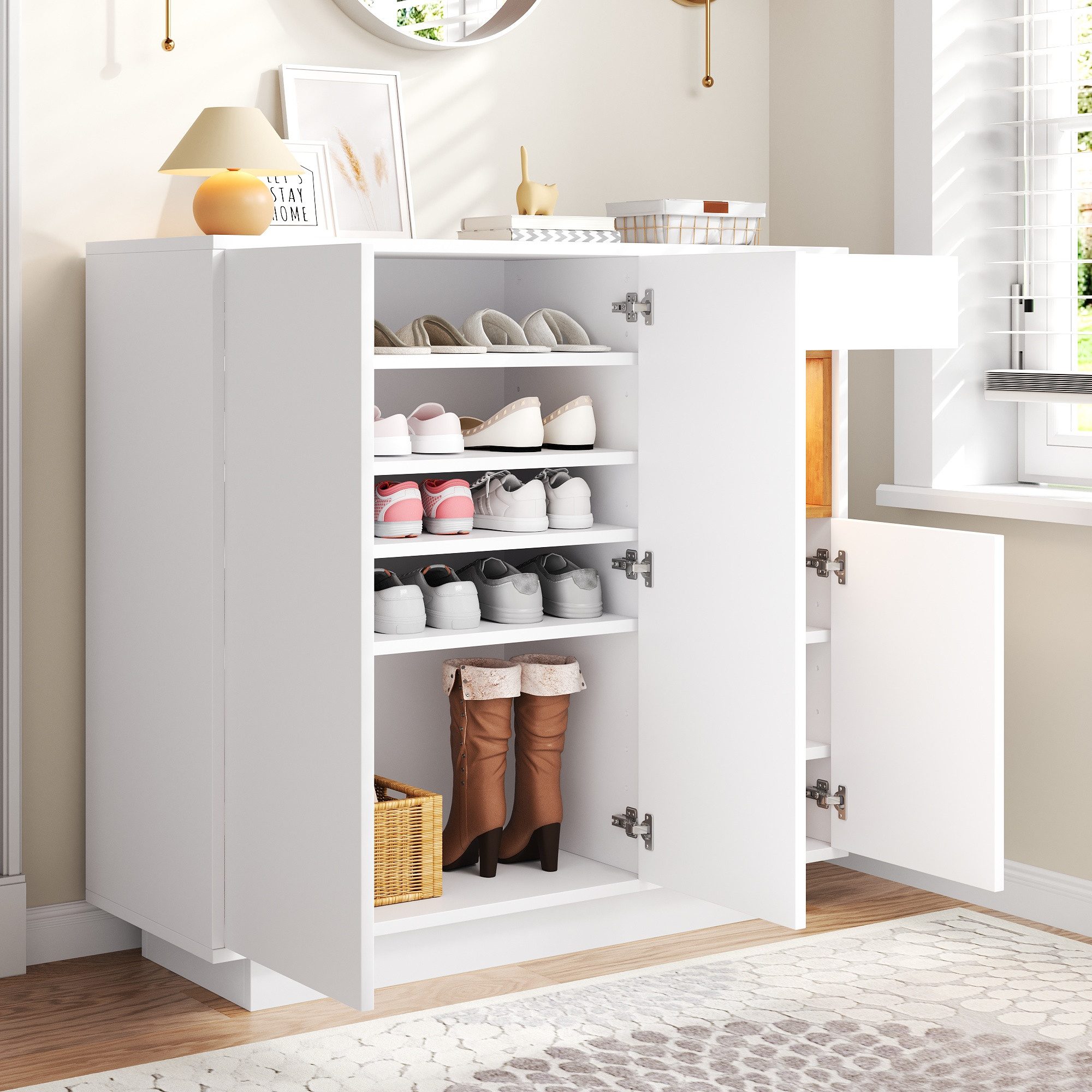 MODFU Schuhschrank Schuhschrank (Schuhkommode, Schuhkipper, 1-St., günstig online kaufen