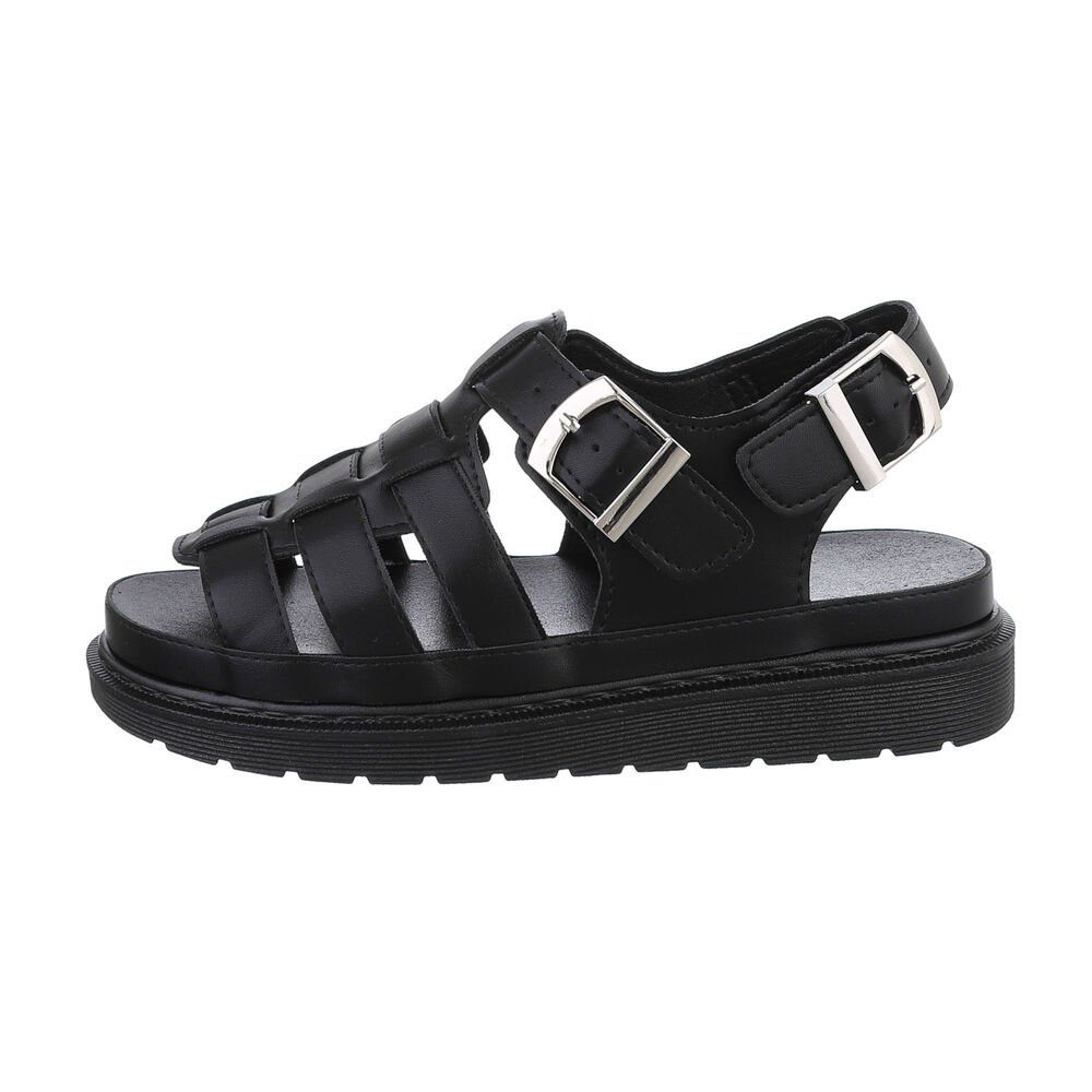 Ital-Design Damen Freizeit Plateausandaletten Flach Plateausandaletten günstig online kaufen