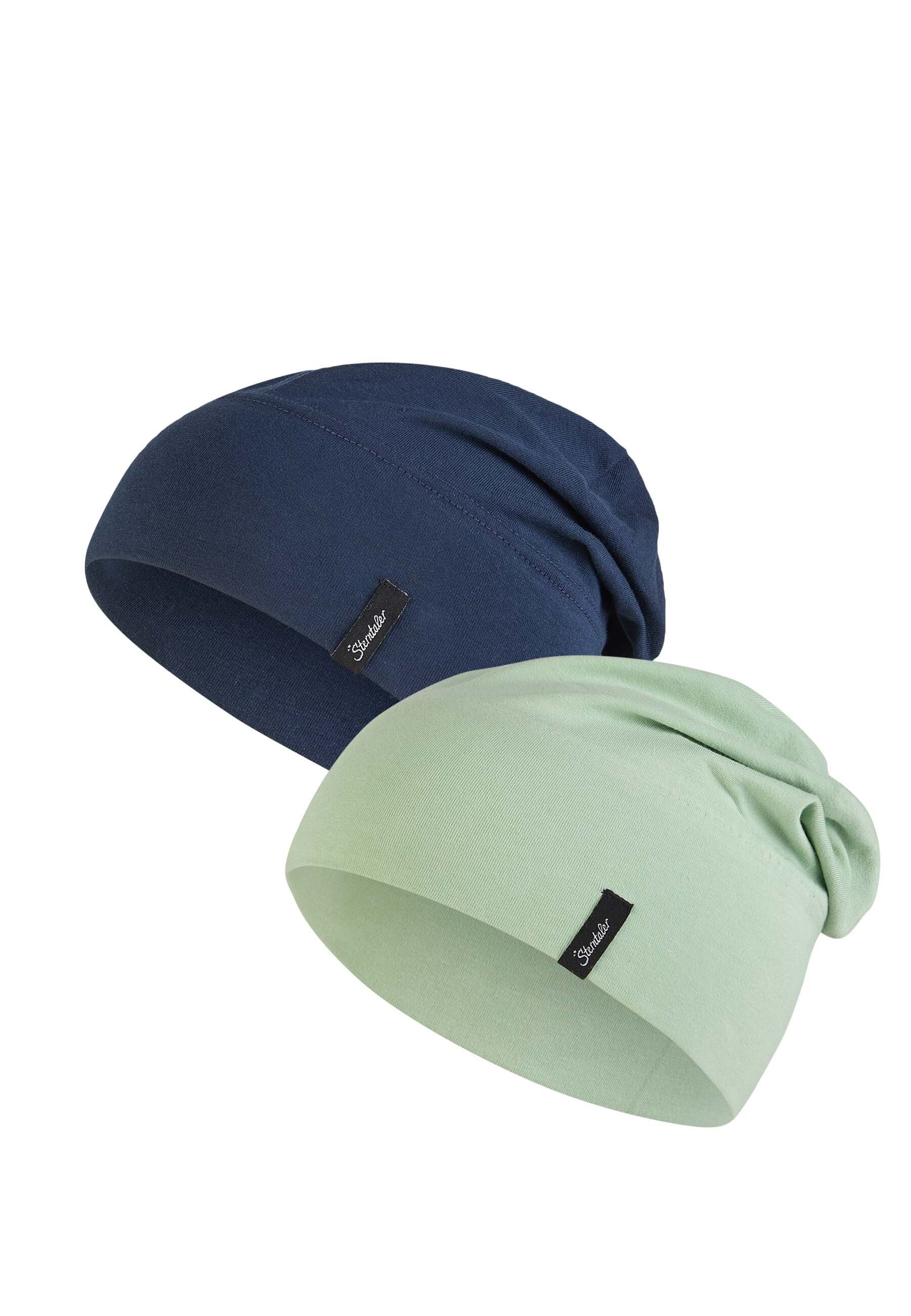 Sterntaler® Beanie OCS Beanie Doppelpack (1-St) OCS Kindermützen aus unifarbenem Singlejersey im Doppelpack