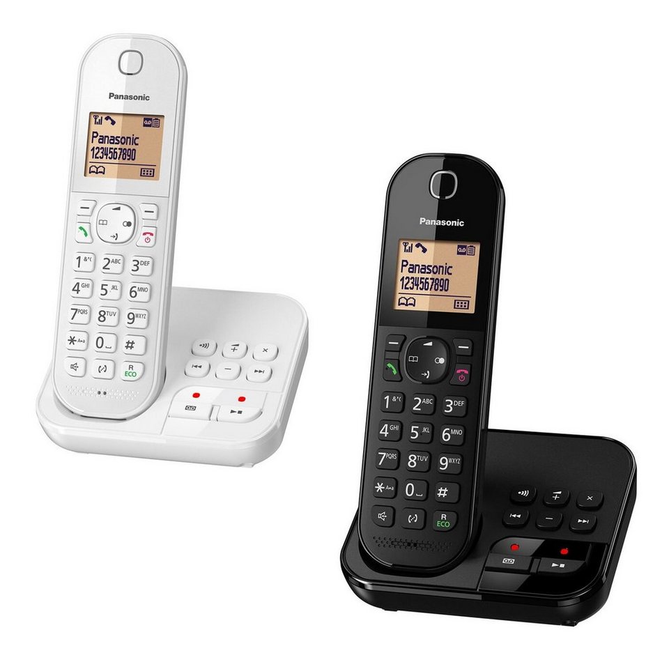Panasonic KX-TGC420GB Schnurloses Weckfunktion, Wecker (Anrufbeantworter, Wochentageinstellung Rufsperre, Schlummerfunktion DECT-Telefon Telefonbuch), mit und