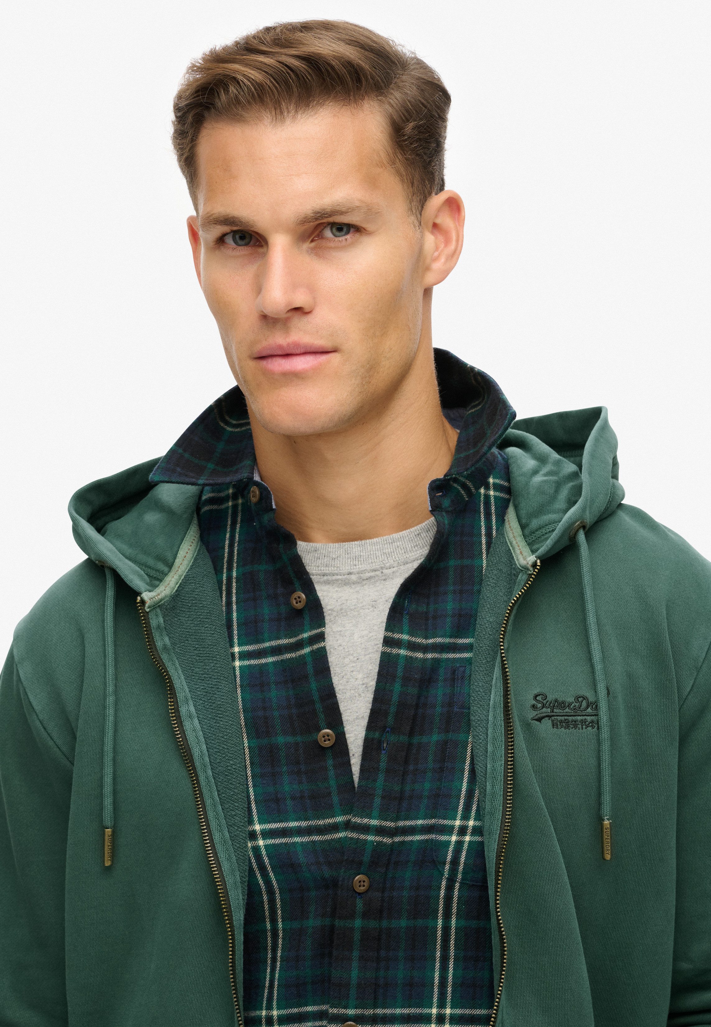 Superdry Kapuzensweatjacke ESSENTIAL LOGO WASHED ZIPHOOD günstig online kaufen