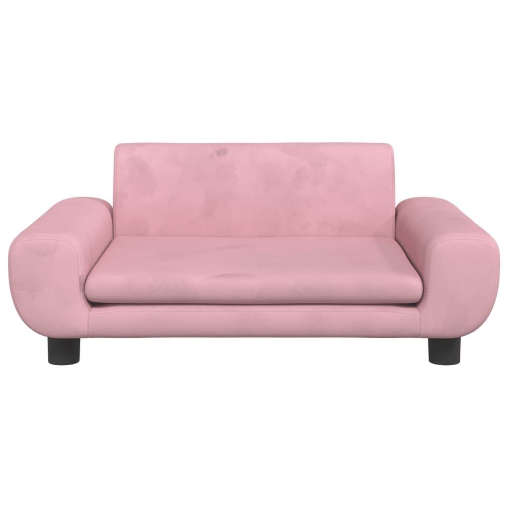 vidaXL Hundekorb 70 x 45 x 33 cm Hundebett Rosa 70x45x33 cm Samt Körbchen Hundesofa