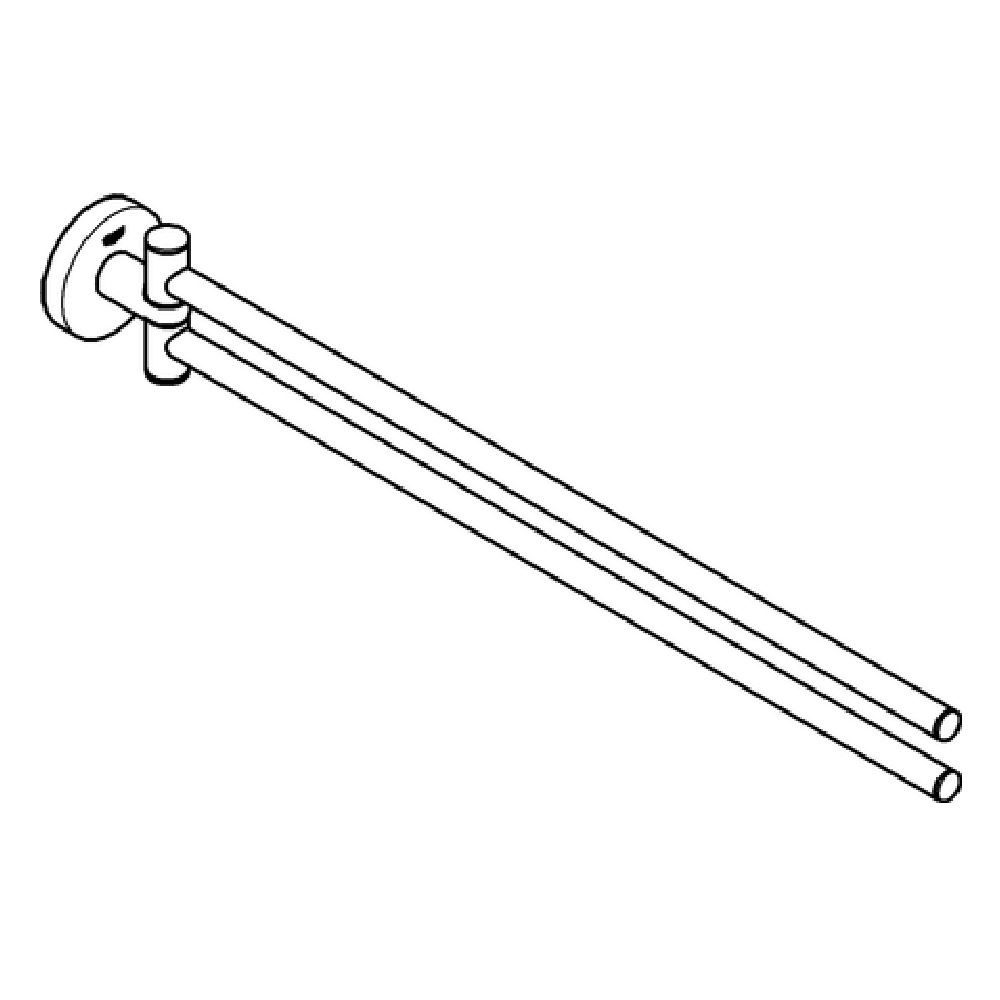 Grohe Doppelhandtuchhalter Handtuchhalter Essentials 2-armig schwenkbar Metall 439mm Chrom, 2-armig, schwenkbar