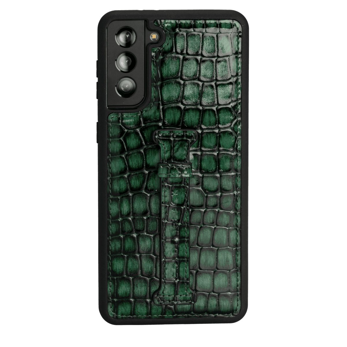 GOLDBLACK Handyhülle GOLDBLACK Samsung S21 Plus Lederhülle mit Fingerschlaufe