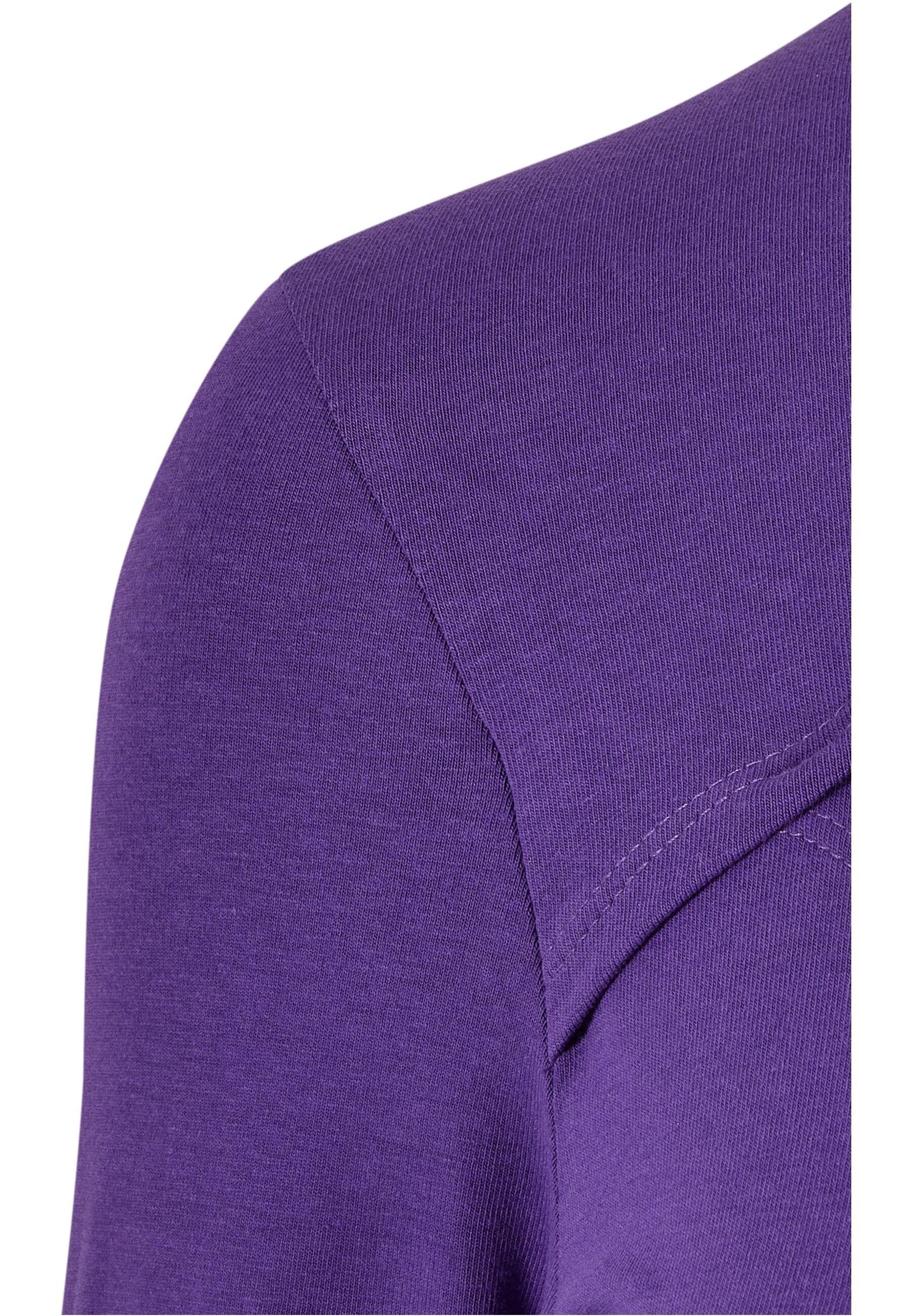 URBAN CLASSICS Damen Ladies Cut-Out Langarmshirt realviolet (1-tlg) Turtleneck Longsleeve