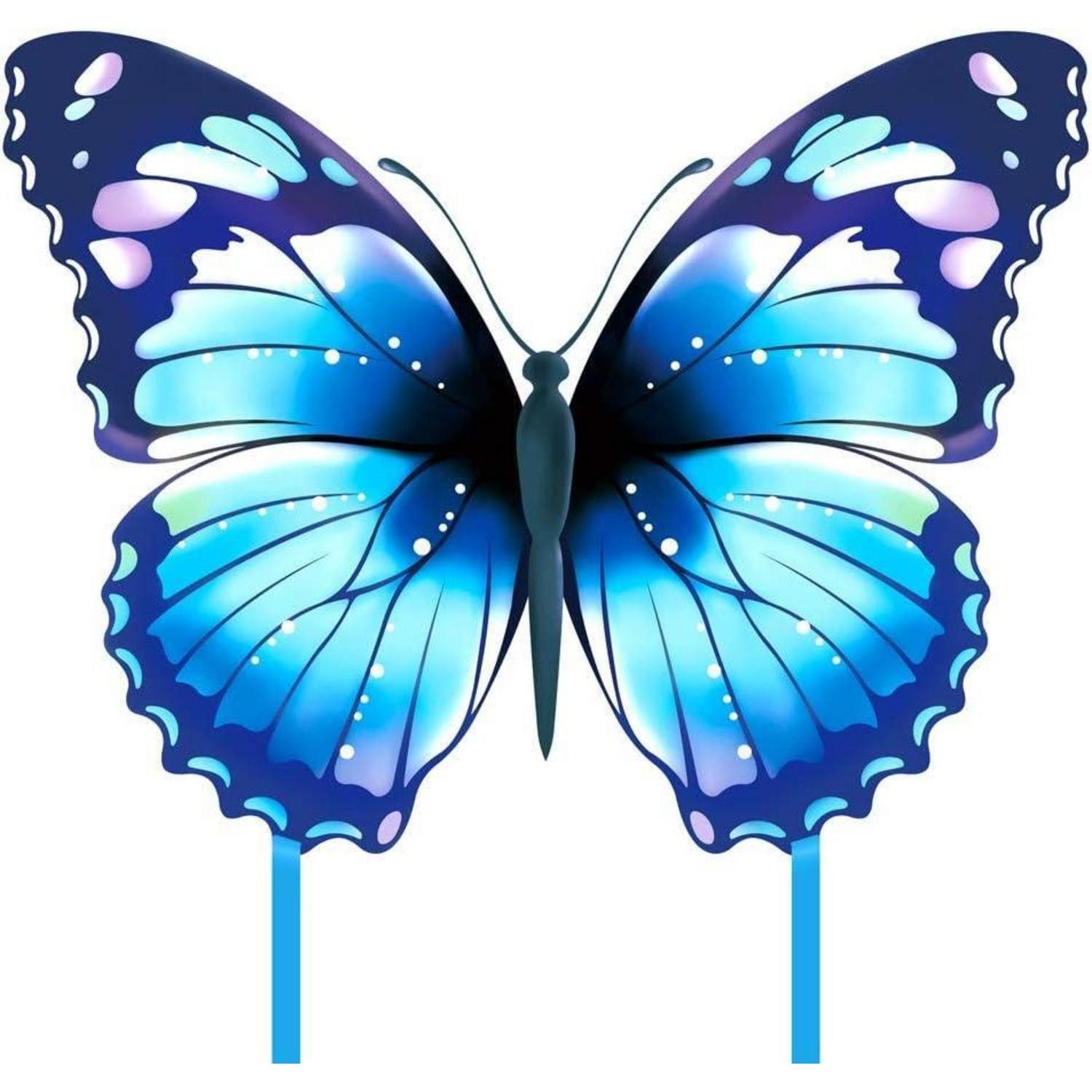 LuxusKollektion Flug-Drache Flugdrachen Schmetterling Kinder Erwachsene Blau