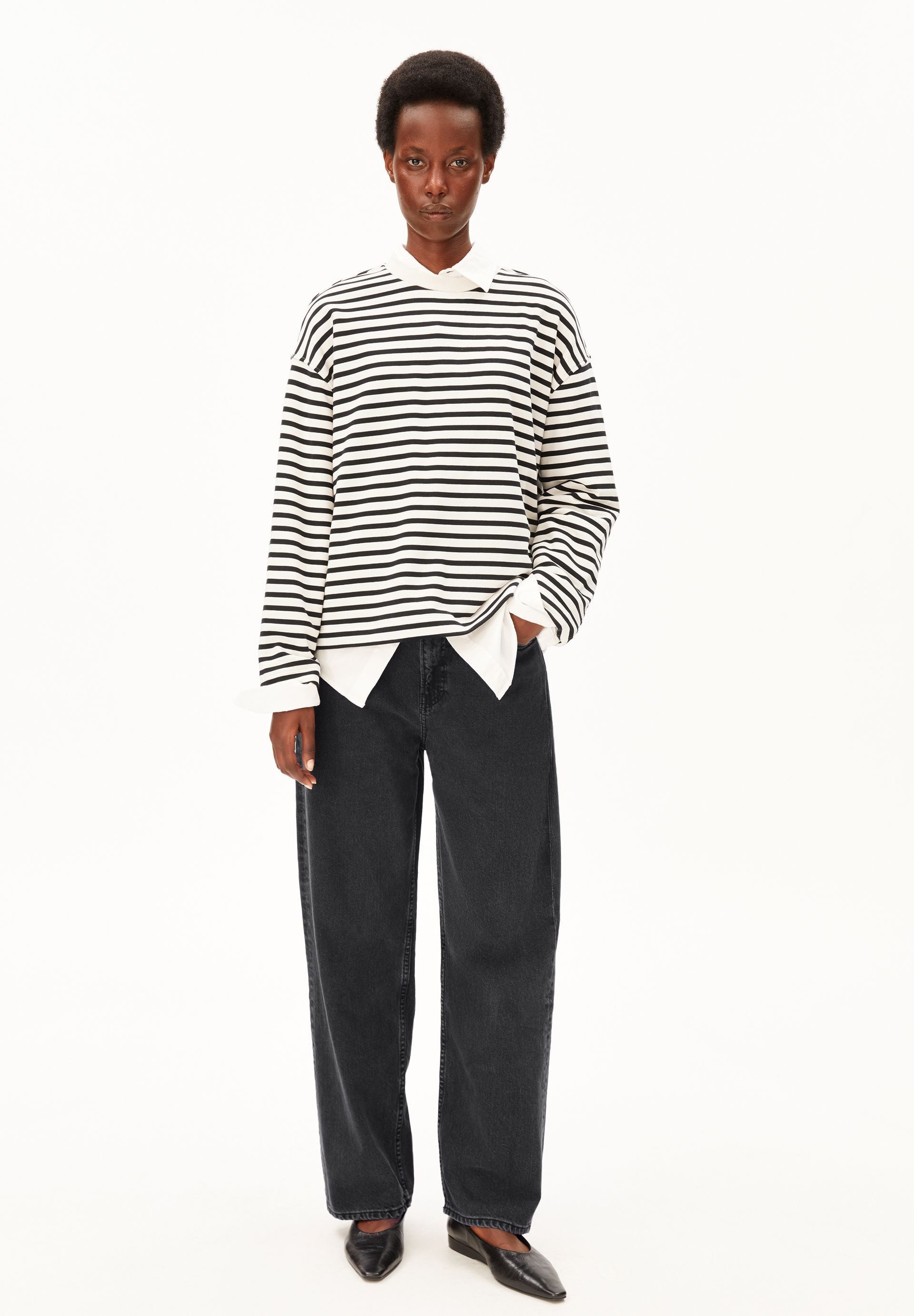 Armedangels Sweatshirt FRANKAA MAARLEN STRIPE Oversized Fit