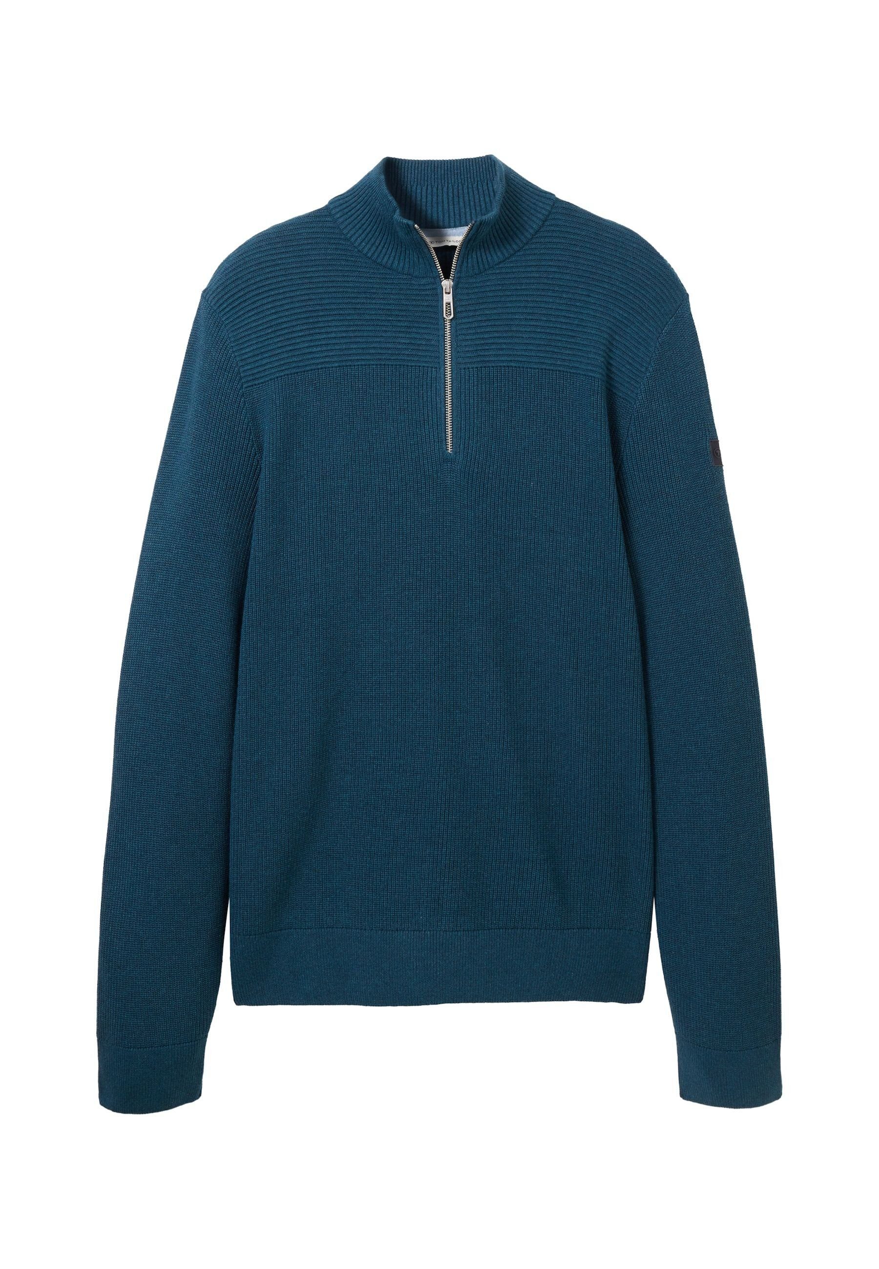 TOM TAILOR Troyer Pullover Strickpullover mit Troyer-Verschluss (1-tlg)