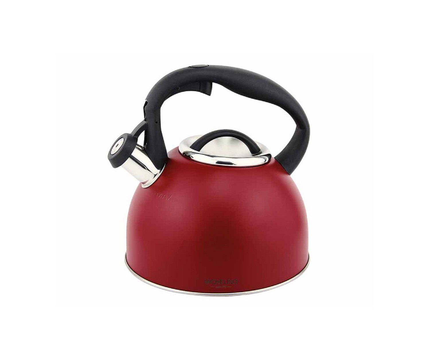 Michelino Чайники Чайники Flötenkessel 2,5L Edelstahl für alle Herdarten geeignet