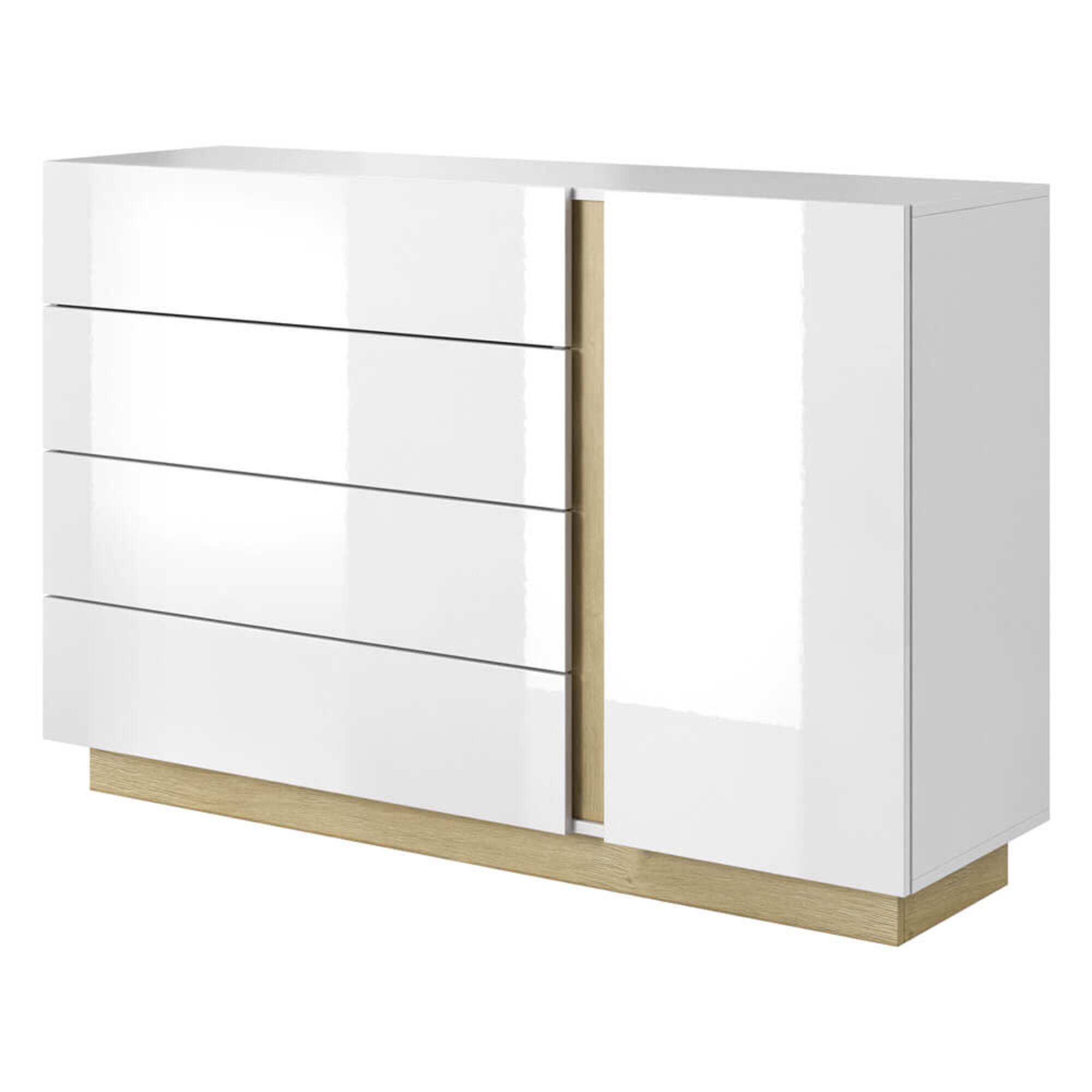 MOEBLO Kommode Salta 138 (Schubladen, Sideboard Wohnzimmer Kommode Schlafzimmer Komodenschrank Highboard), 138x90x40
