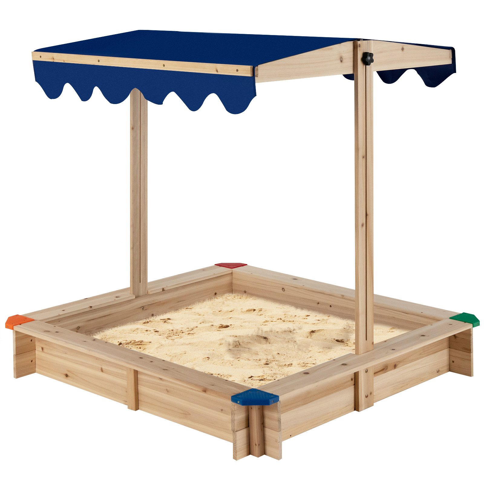 COSTWAY Sandkasten, Sandkiste mit höhenverstellbarem Dach, günstig online kaufen