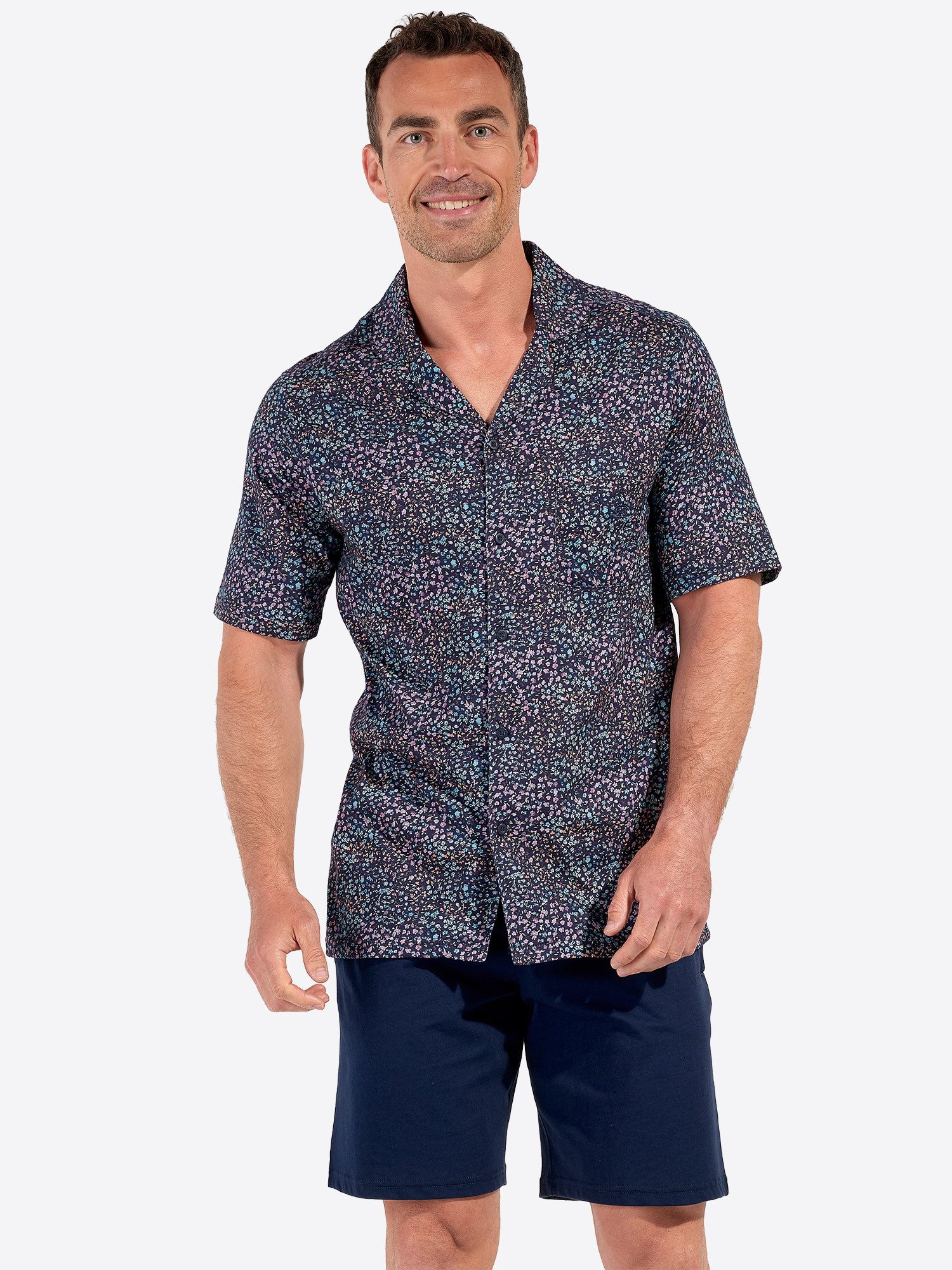 Hom Pyjama Short Sleepwear Vineyard (2 tlg) Schlafanzug, Pyjama Set, Nachtwäsche