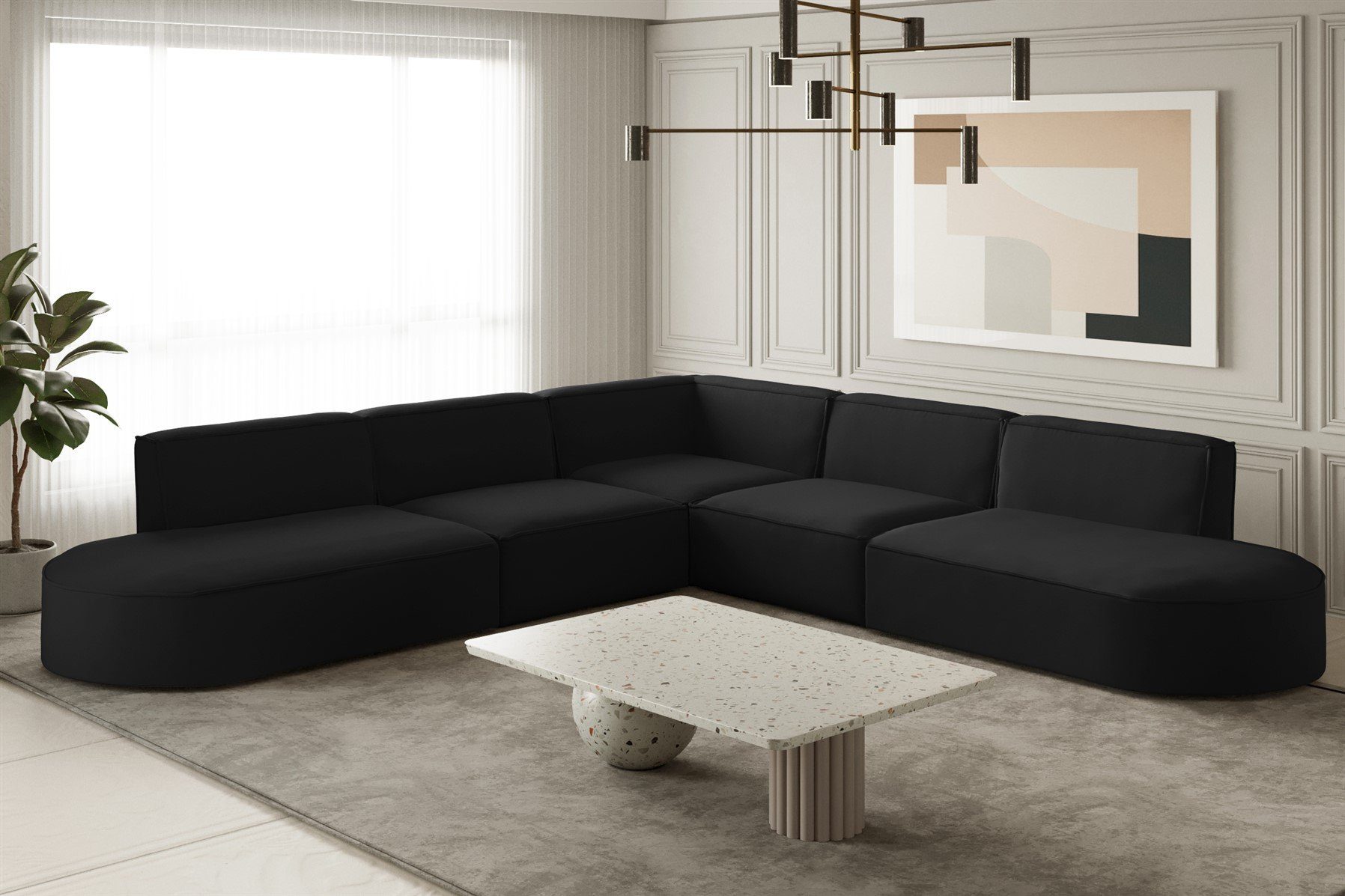 Fun Möbel Ecksofa Ecksofa Designersofa PALMA günstig online kaufen