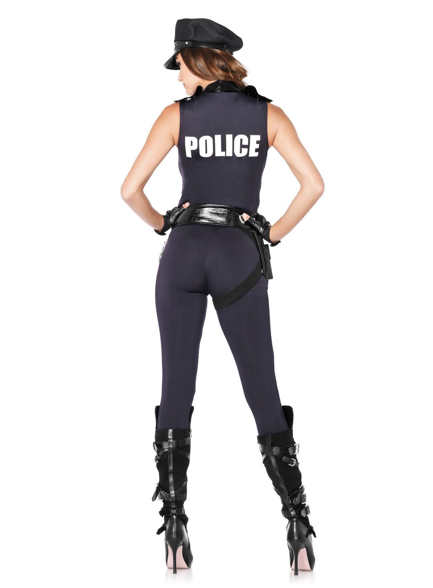 Leg Avenue Polizei-Kostüm Polizistin Overall Polizei Karneval Faschingskost, Reizendes Polizeikostüm mit betörenden Details