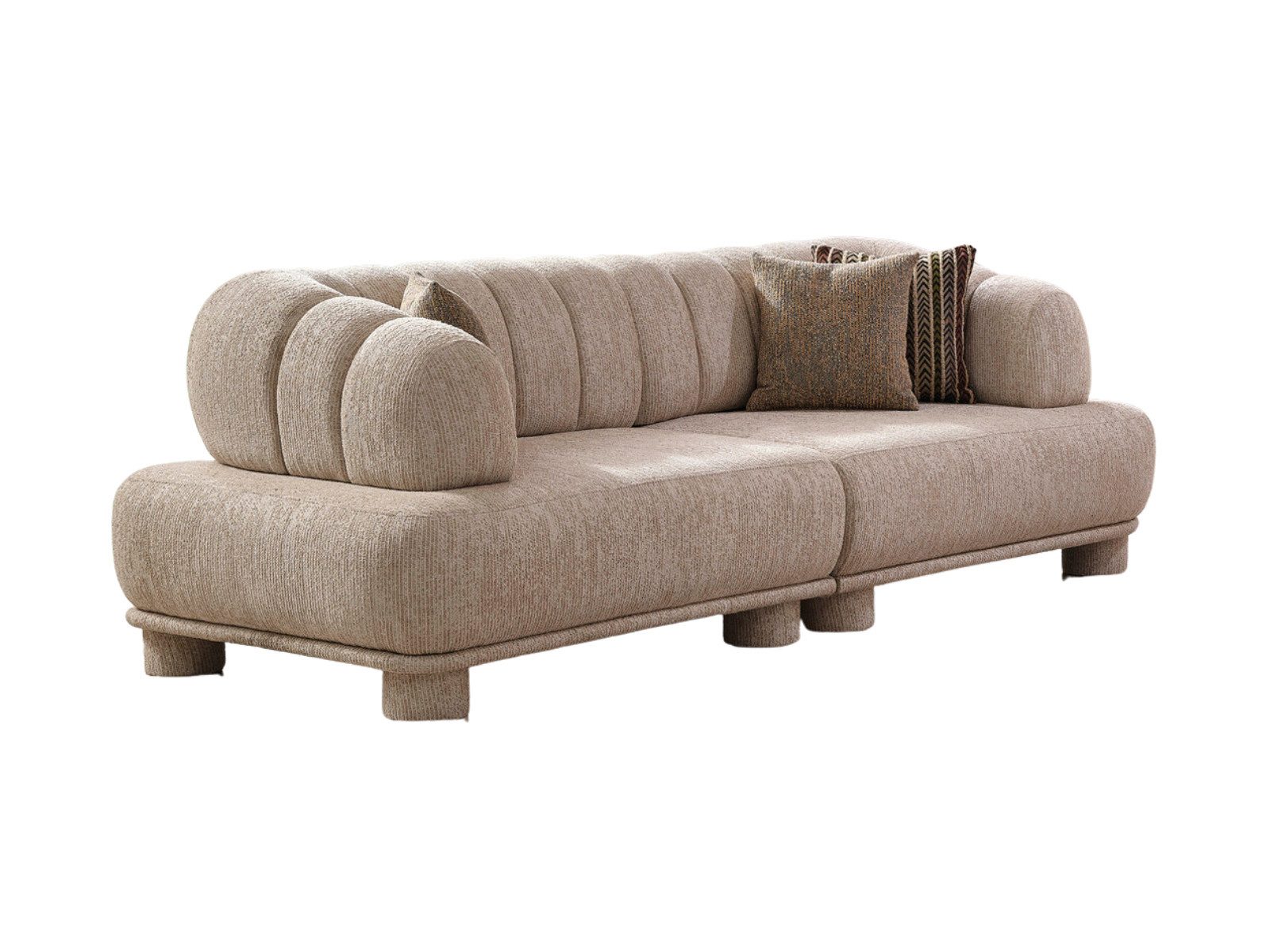 Villa Möbel Sofa Ephora, 2-Sitzer 1 Teile, mit Relax-/Bettfunktion durch verstellbare Rückenlehne