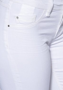 ATT Jeans Slim-fit-Jeans Leoni im femininen Design mit offenen Saumkanten