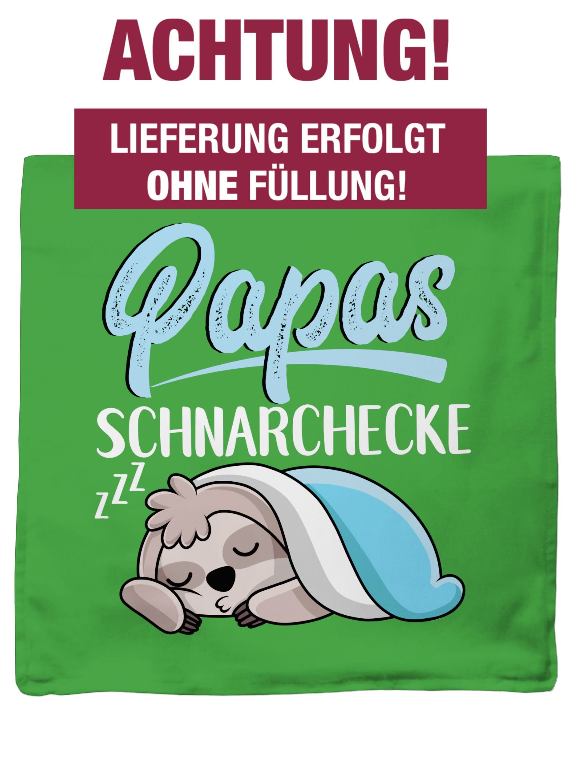 Schnarchecke weiß, Kissenbezüge Papas (1 Kissen - mit Faultier Vatertagsgeschenk Stück), Shirtracer