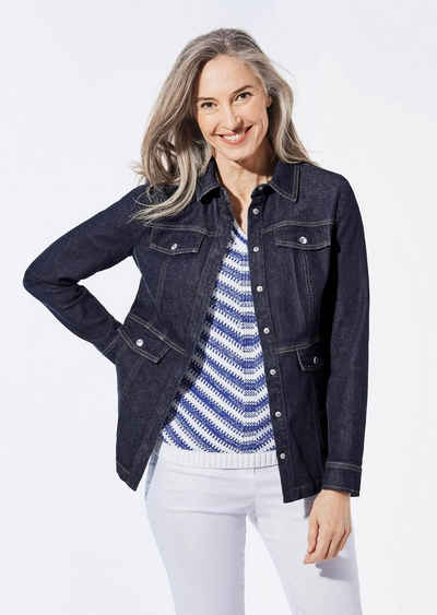 GOLDNER Outdoorjacke Jeansjacke mit sportlichen Details