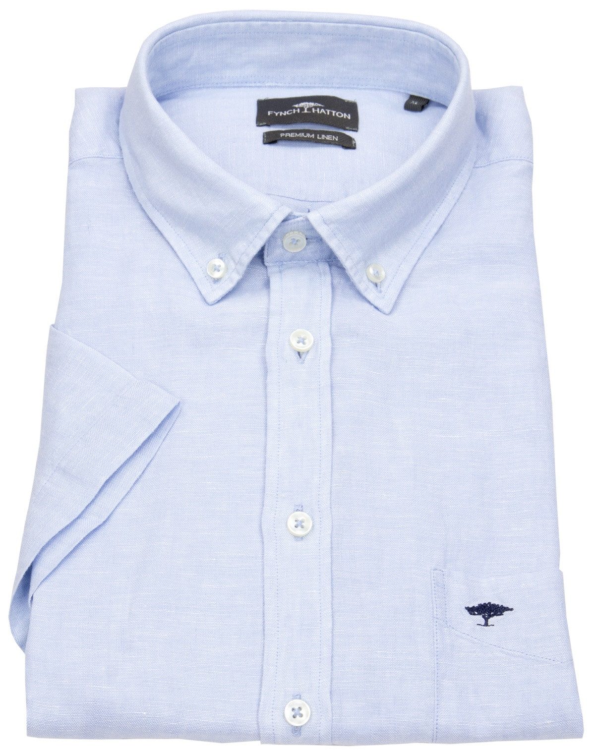 FYNCH-HATTON Kurzarmhemd Button-Down-Kragen günstig online kaufen