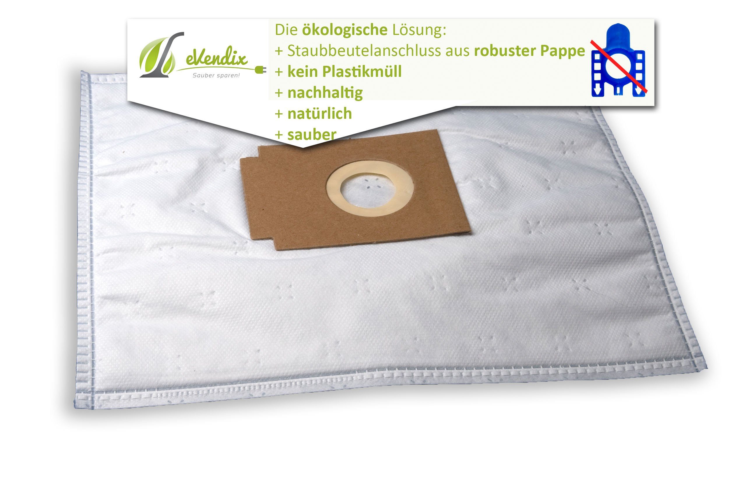 eVendix Staubsaugerbeutel 30 Staubsaugerbeutel passend für EDEKA E 02, passend für EDEKA, 30 St., EDEKA E 02