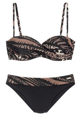 LASCANA Bügel-Bandeau-Bikini mit Animalprint