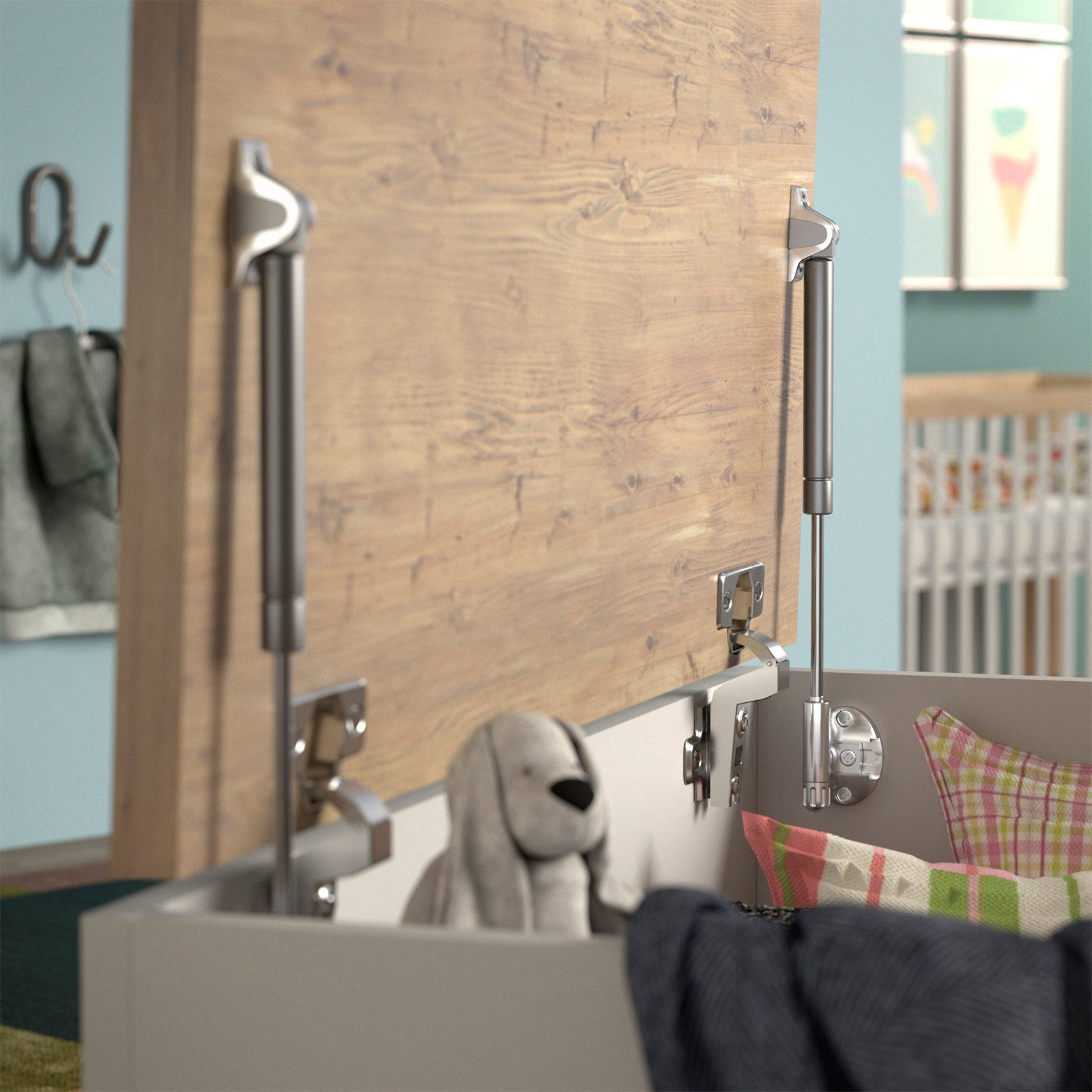 SO-TECH® Möbelbeschlag Italiana Ferramenta Gasdruckdämpfer Kraby lift up Länge 277 (1 St), 120 Newton, für nach oben öffnende Schrankklappen & Truhen g