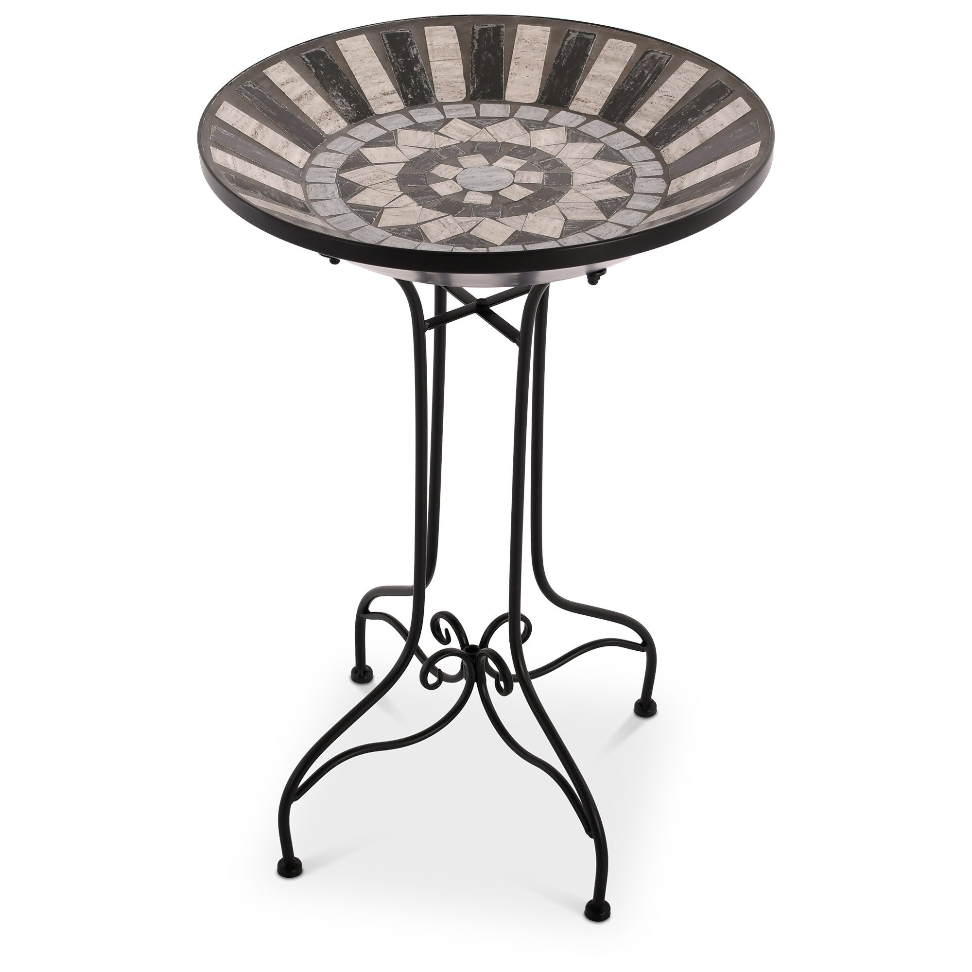 Raburg Vogeltränke Vogelbad stehend mit Mosaikmuster, 44 cm Ø, Maylin 4.5 l