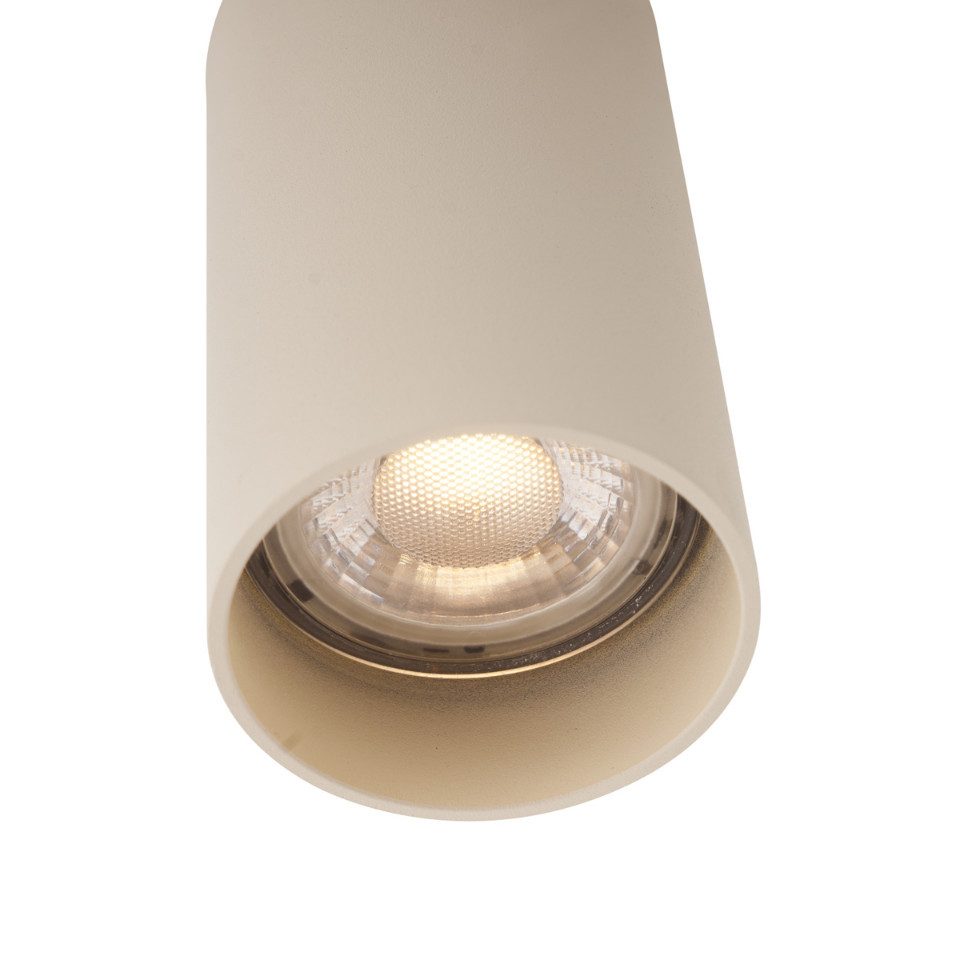 Qazqa LED Aufbaustrahler Tuba, ohne Leuchtmittel, GU10, Beige, Modern, Alum günstig online kaufen