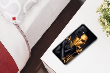 MuchoWow Handyhülle Make-up - Tasche - Gold - Luxus - Frau, Phone Case, Handyhülle OnePlus 9, Silikon, Schutzhülle